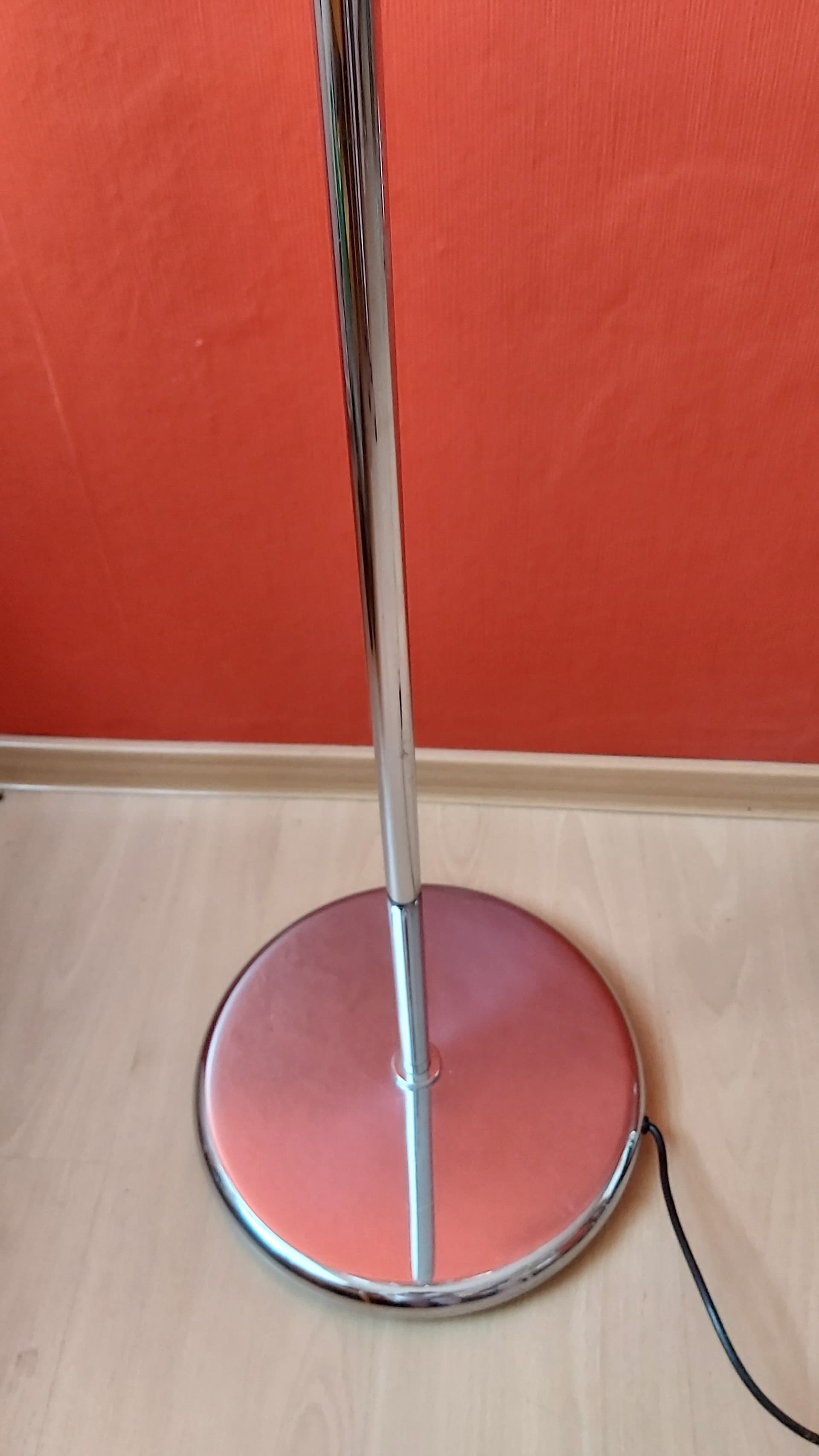 Floor Lamp Space Age, silver chrome, transparent acrylic, 1970s - 347991