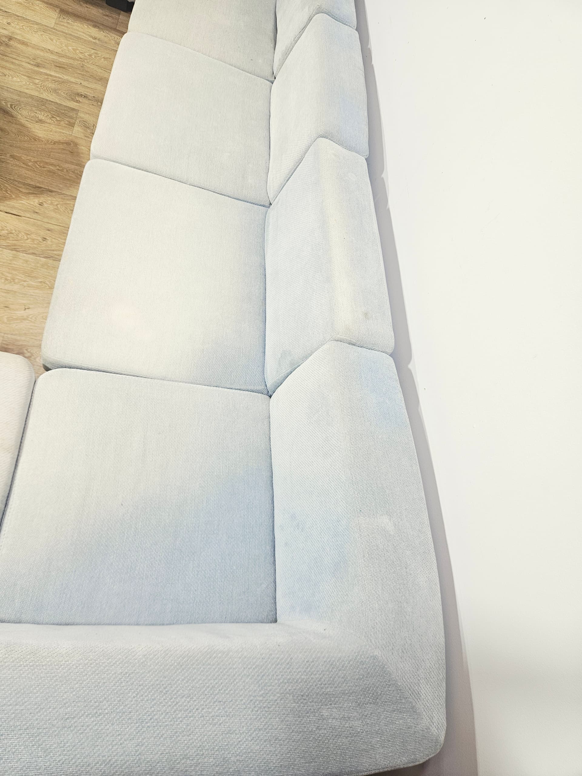 Modular corner sofa set, Rolf Benz, blue velvet, 1970s - 348076