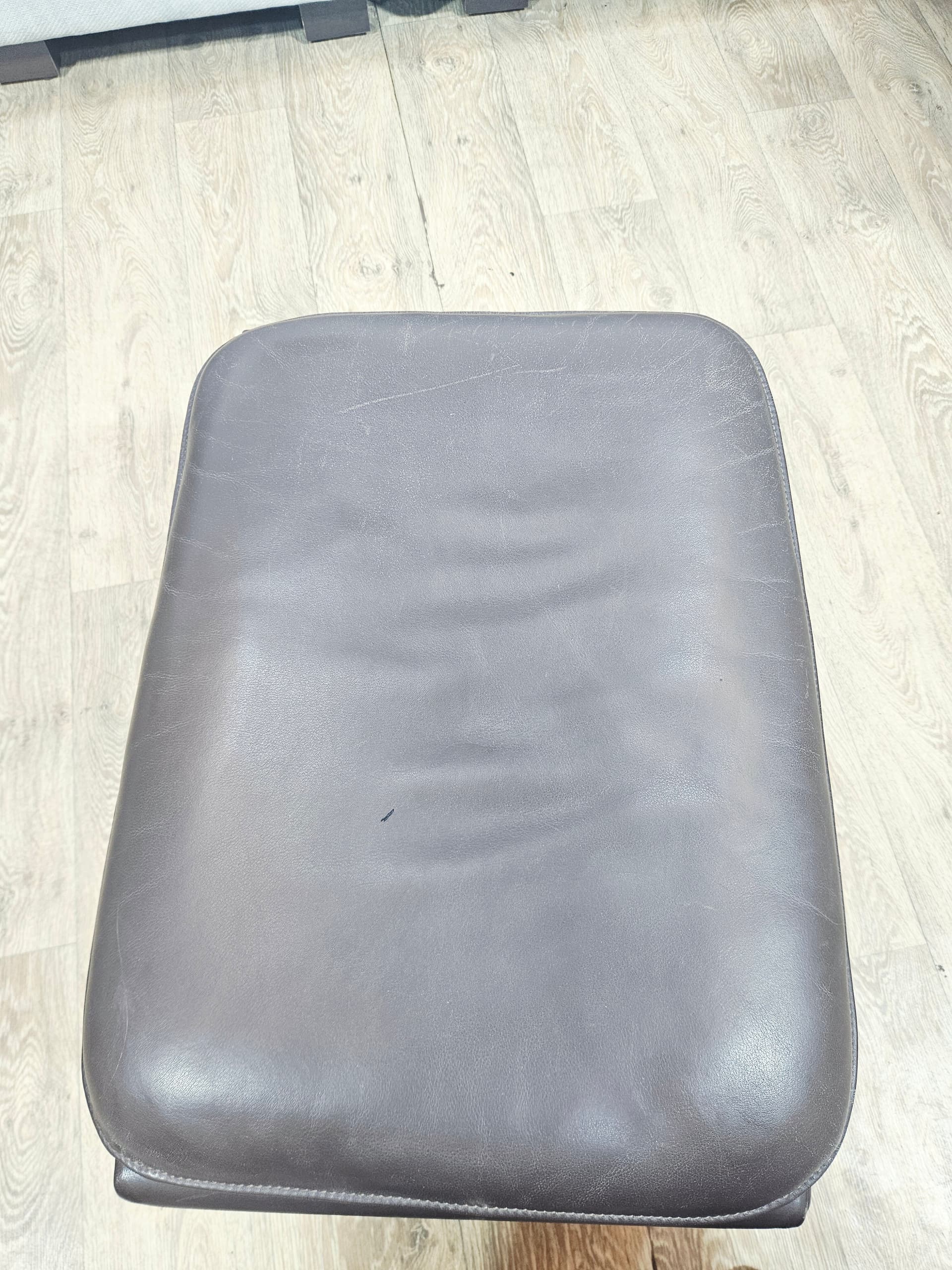 Pouf, vintage, brown leather, de Sede - 348108
