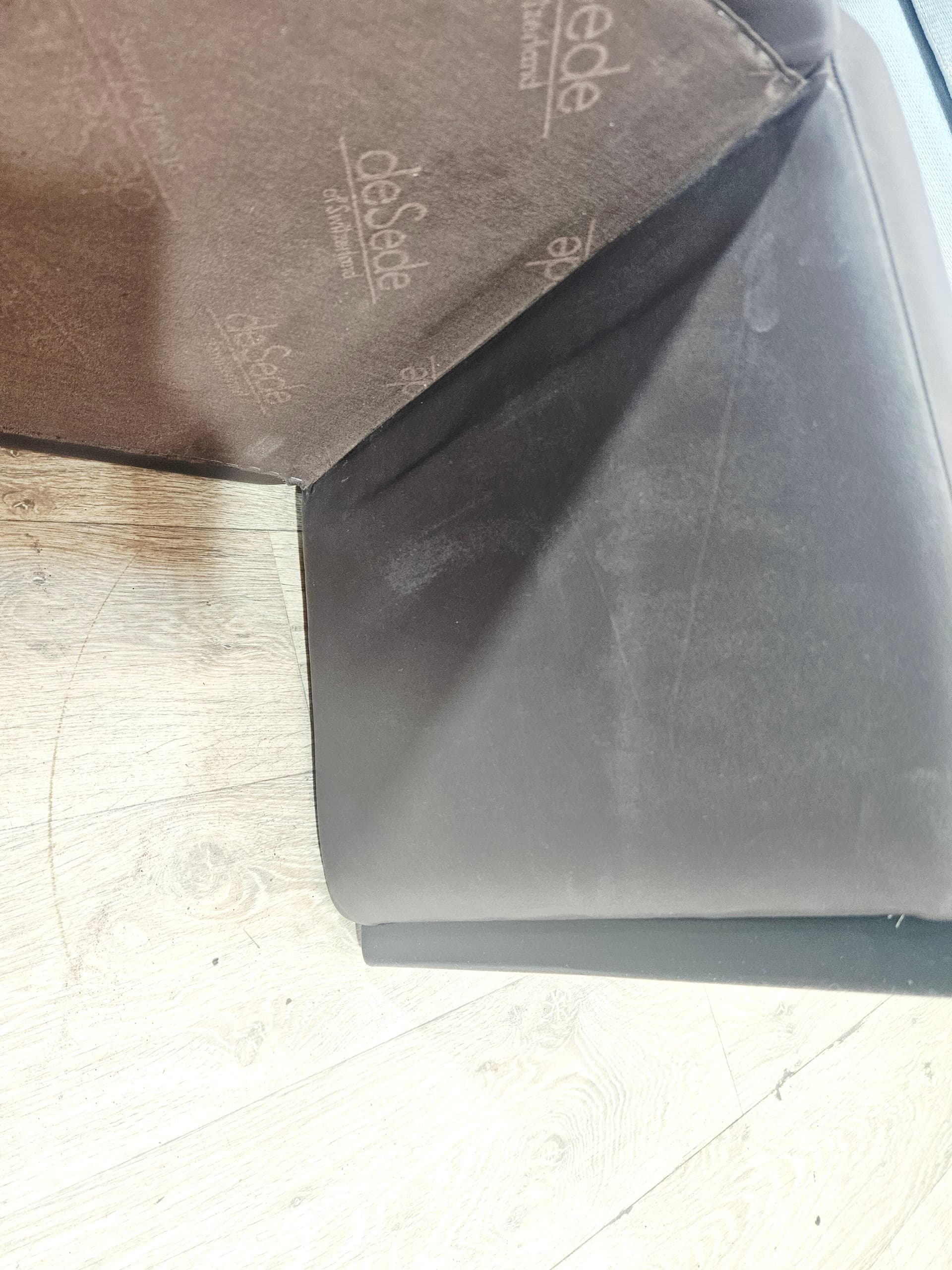 Pouf, vintage, brown leather, de Sede - 348107