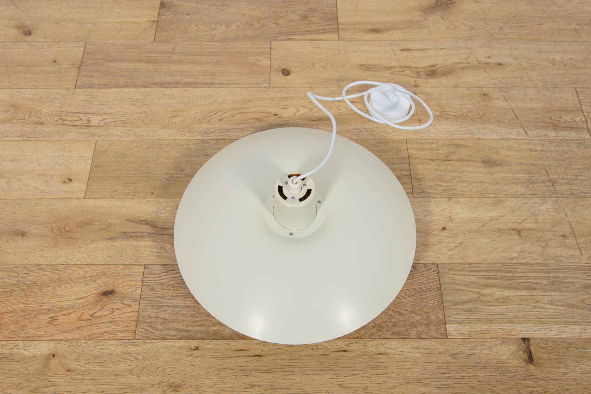 Pendant lamp PH 4/3, white metal, by P. Henningsen, Louis Poulsen, Denmark, 1960s. - 348588