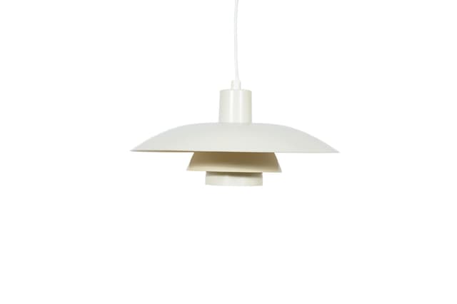 Pendant lamp PH 4/3, white metal, by P. Henningsen, Louis Poulsen, Denmark, 1960s. - DIMENSION