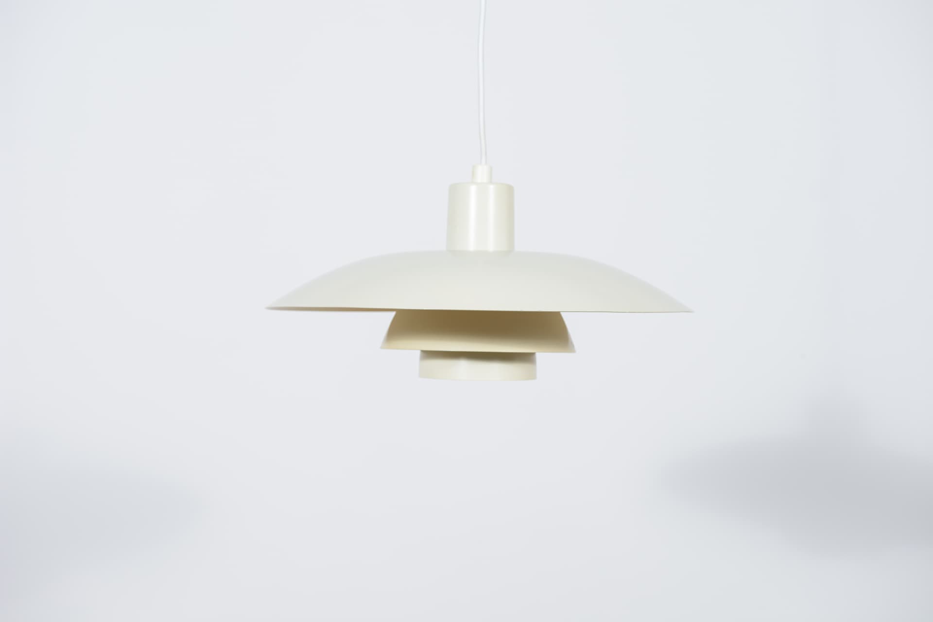 Pendant lamp PH 4/3, white metal, by P. Henningsen, Louis Poulsen, Denmark, 1960s. - 348587