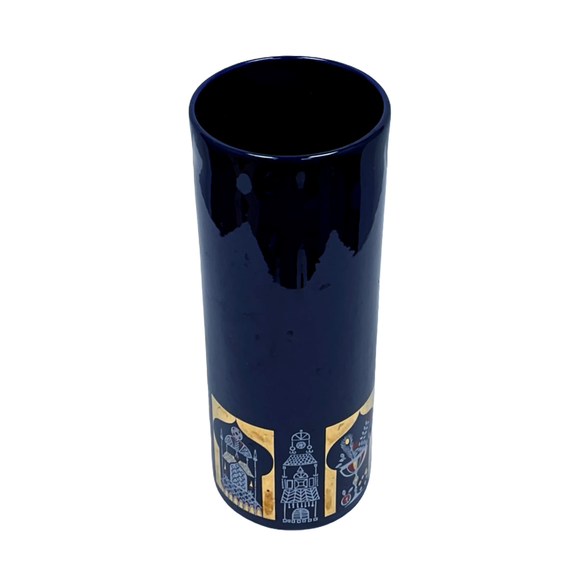 Vase KEUCK Türkisch Mokka, cobalt blue, ceramics, Germany, 1970s. - 348602