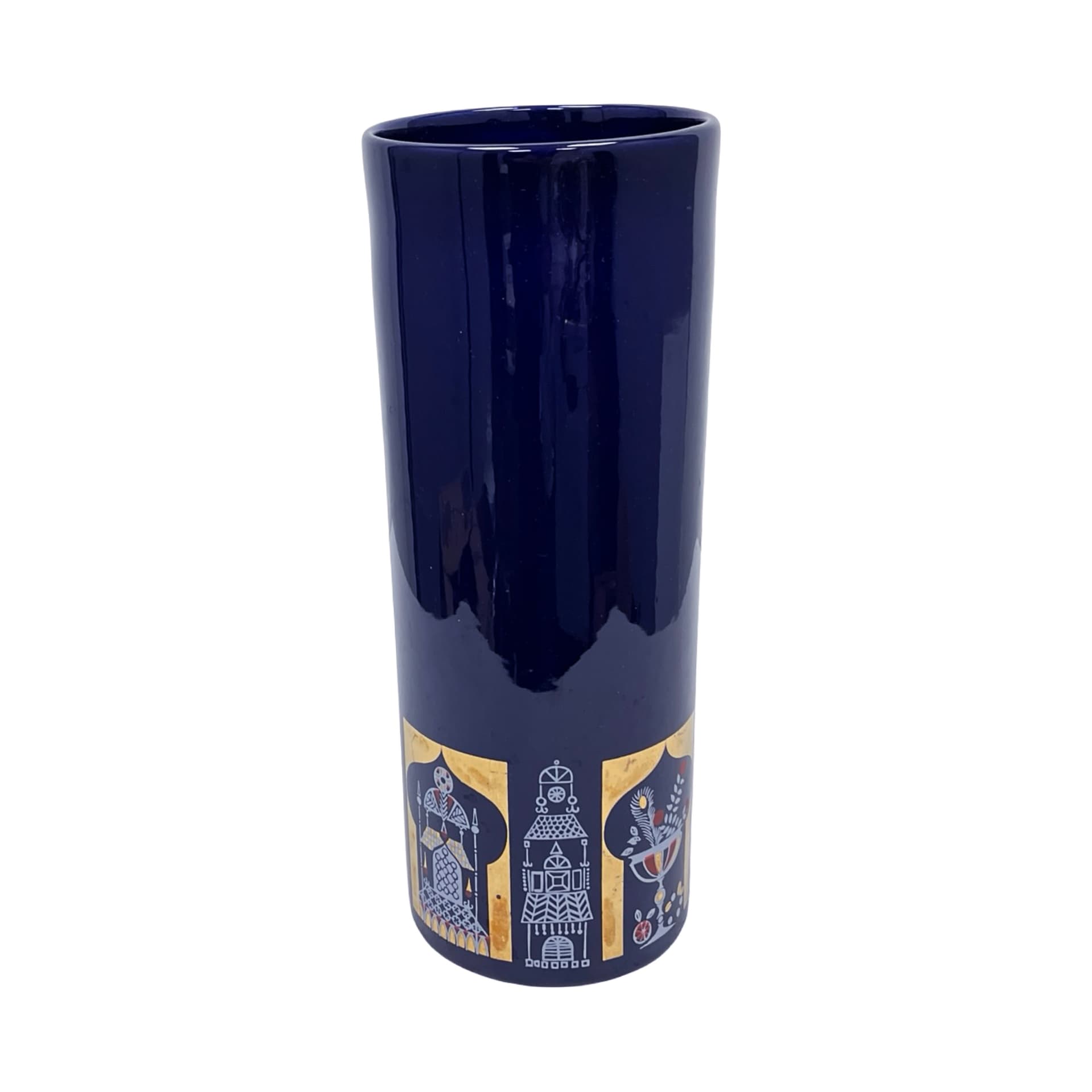 Vase KEUCK Türkisch Mokka, cobalt blue, ceramics, Germany, 1970s. - 348604