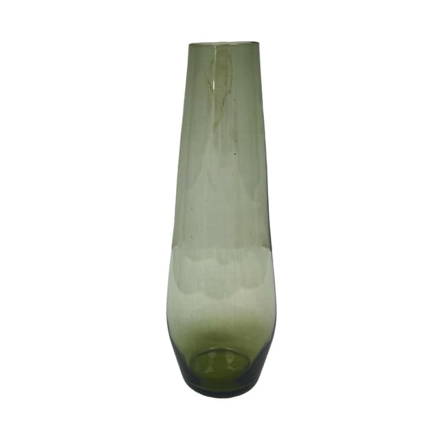 Vase Turmalin, green, crystal, by W. Wagenfeld, WMF, Germany, 1960s. - DIMENSION