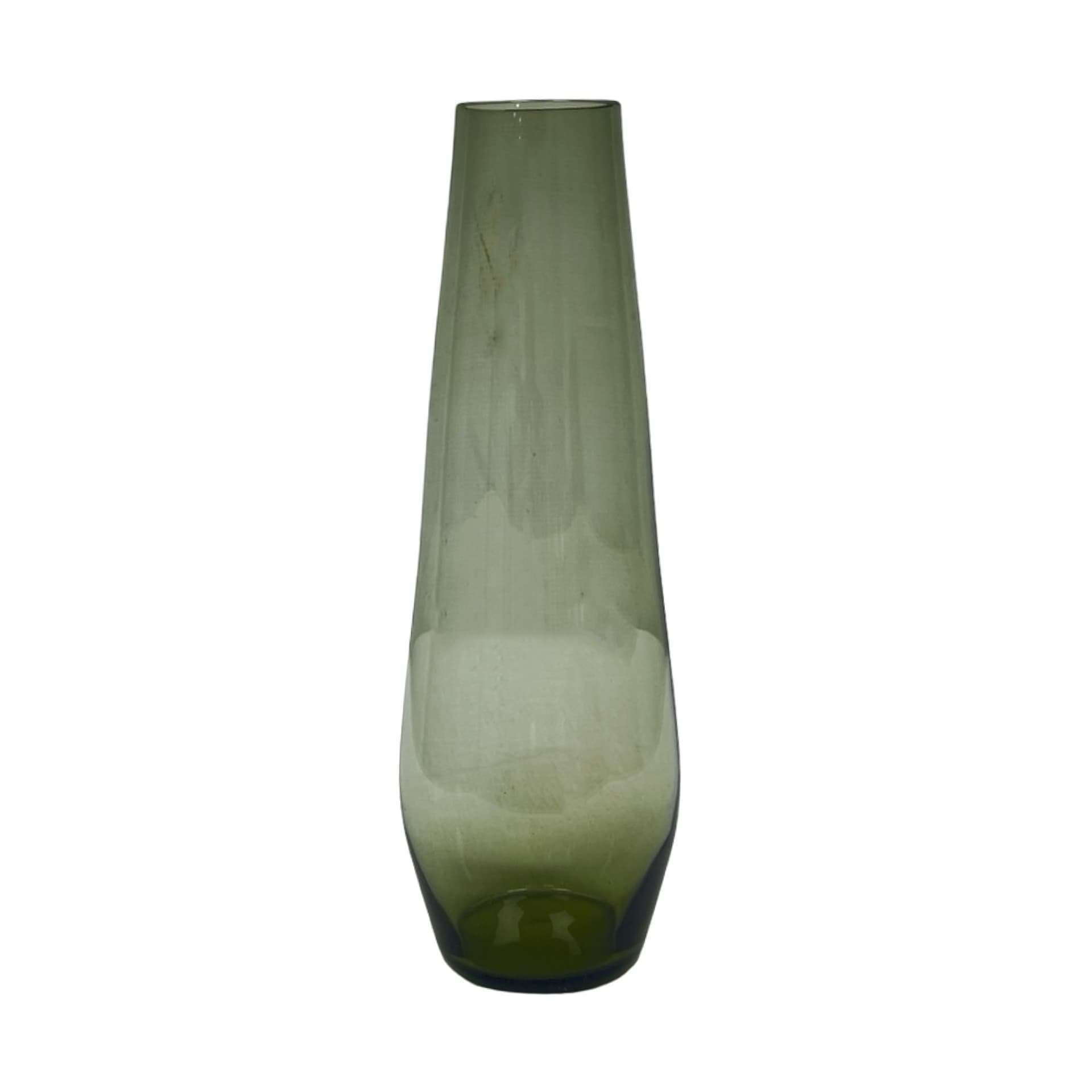 Vase Turmalin, green, crystal, by W. Wagenfeld, WMF, Germany, 1960s. - 348633