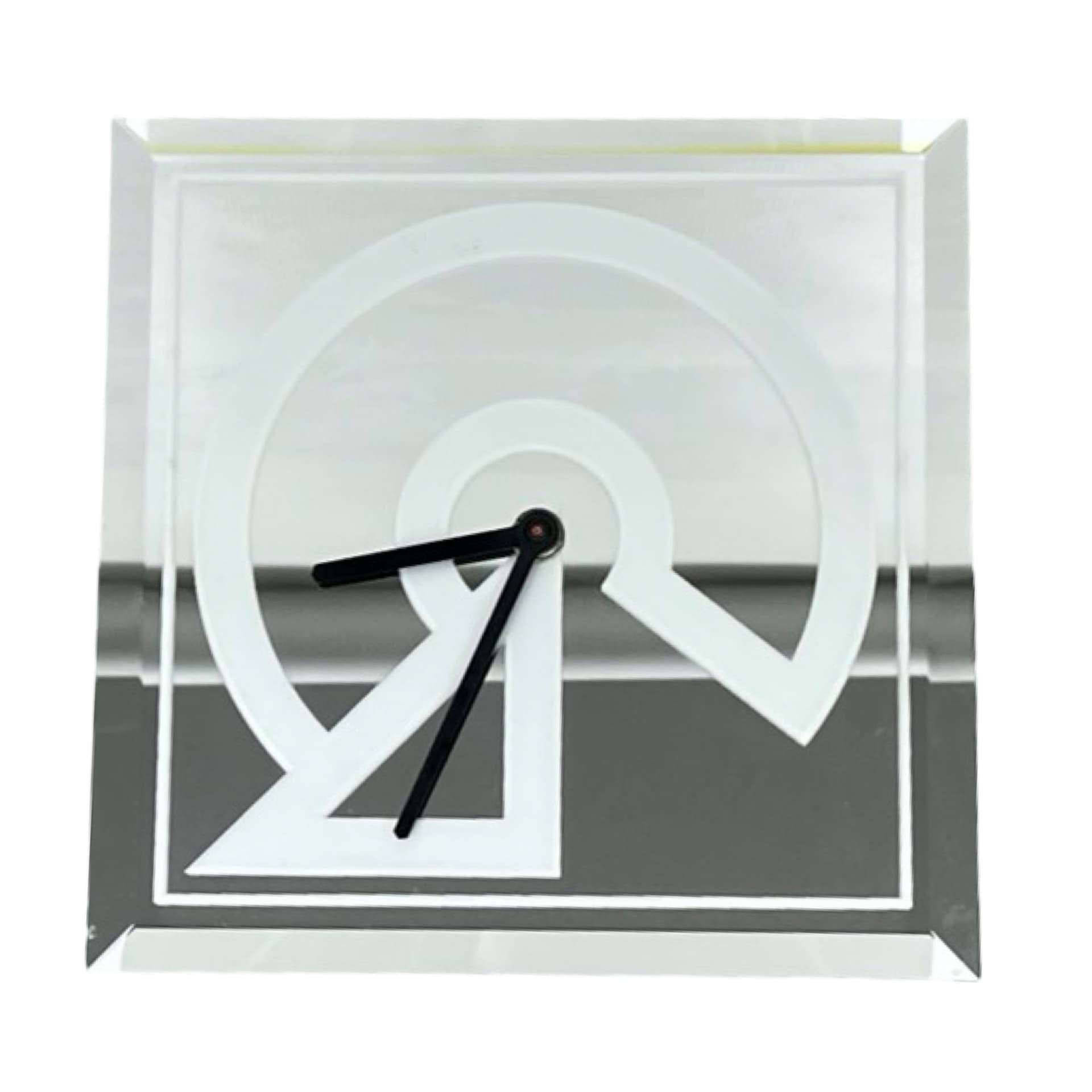 Wall clock, mirrored silver, glass, Kienzle, Germany, 1980s. - 348648