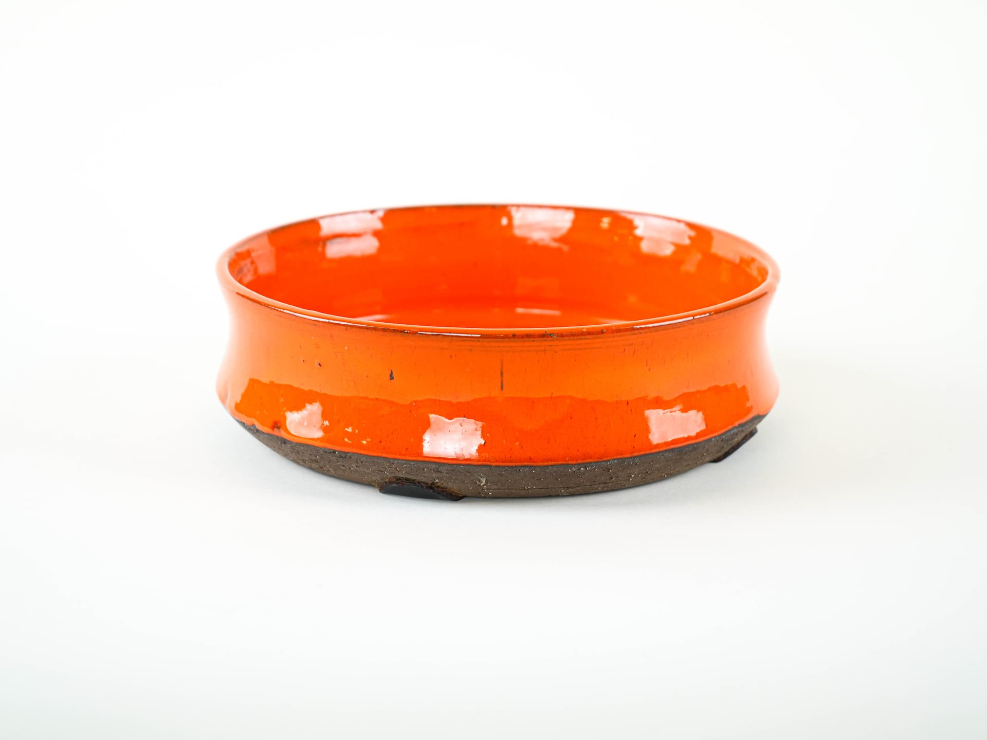 Bowl, orange, ceramics, Denmark, 1960s. - 348917