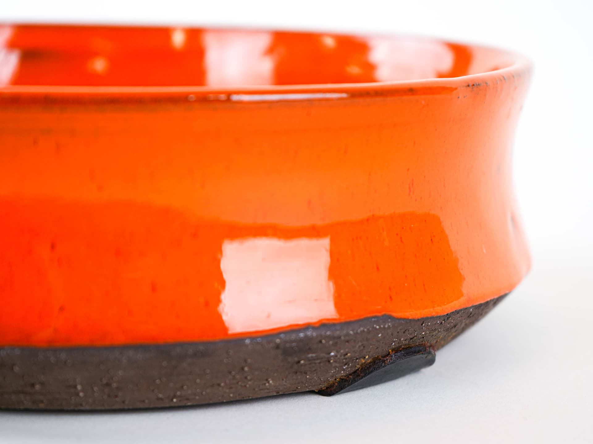 Bowl, orange, ceramics, Denmark, 1960s. - 348920