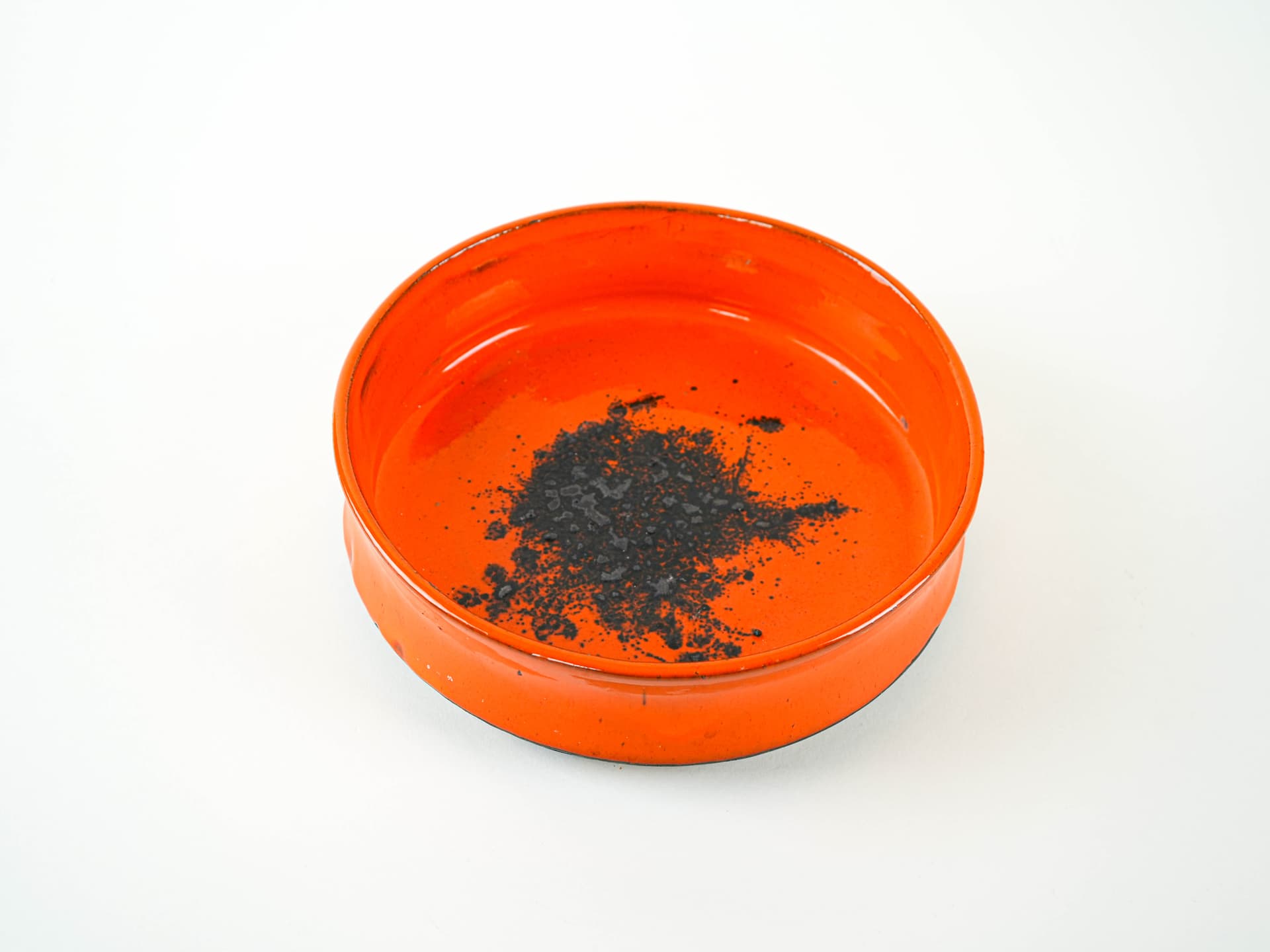 Bowl, orange, ceramics, Denmark, 1960s. - 348919