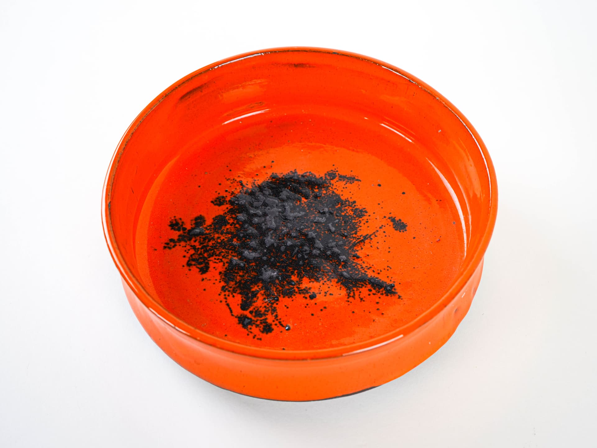 Bowl, orange, ceramics, Denmark, 1960s. - 348921