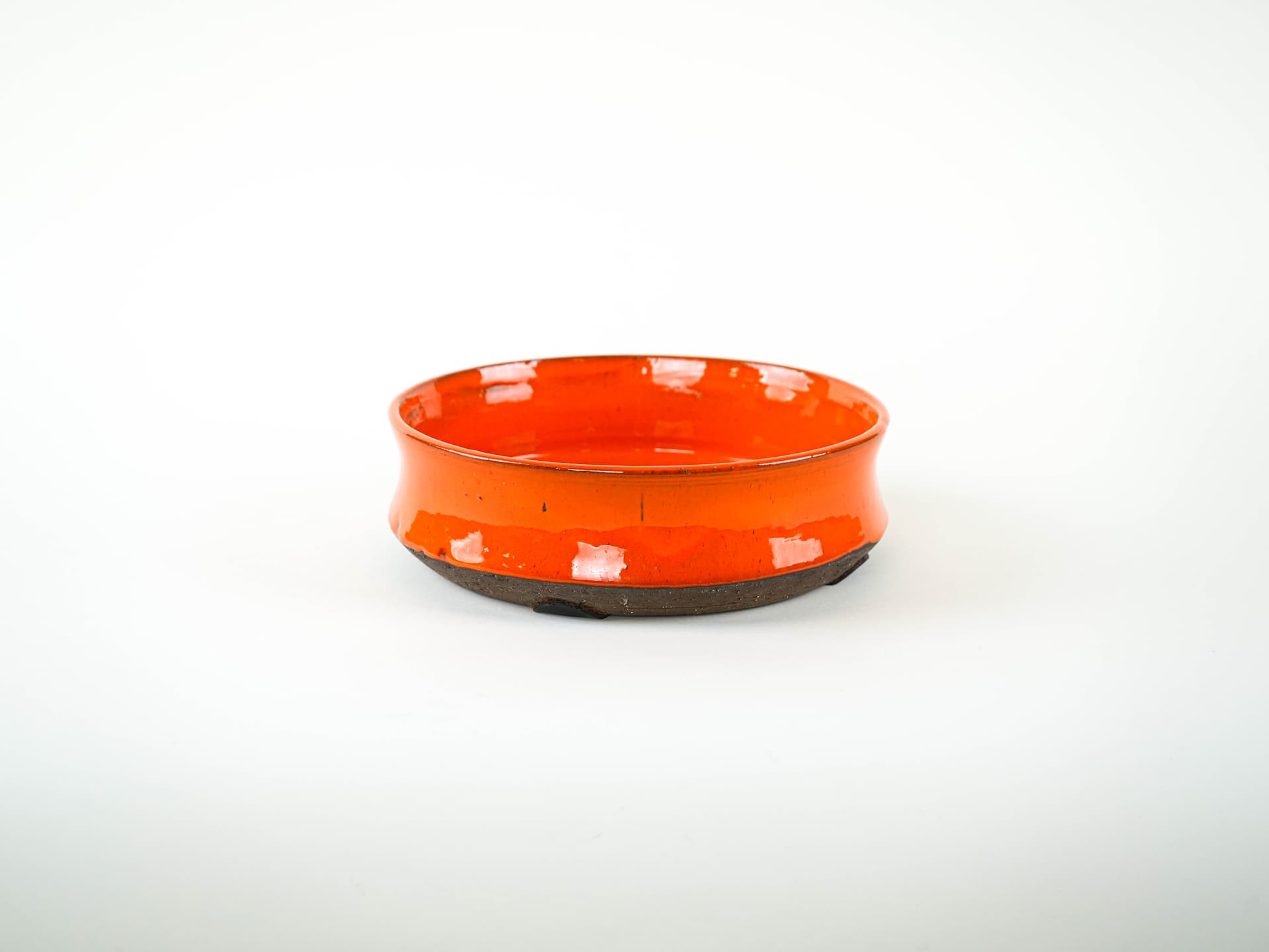 Bowl, orange, ceramics, Denmark, 1960s. - 348918