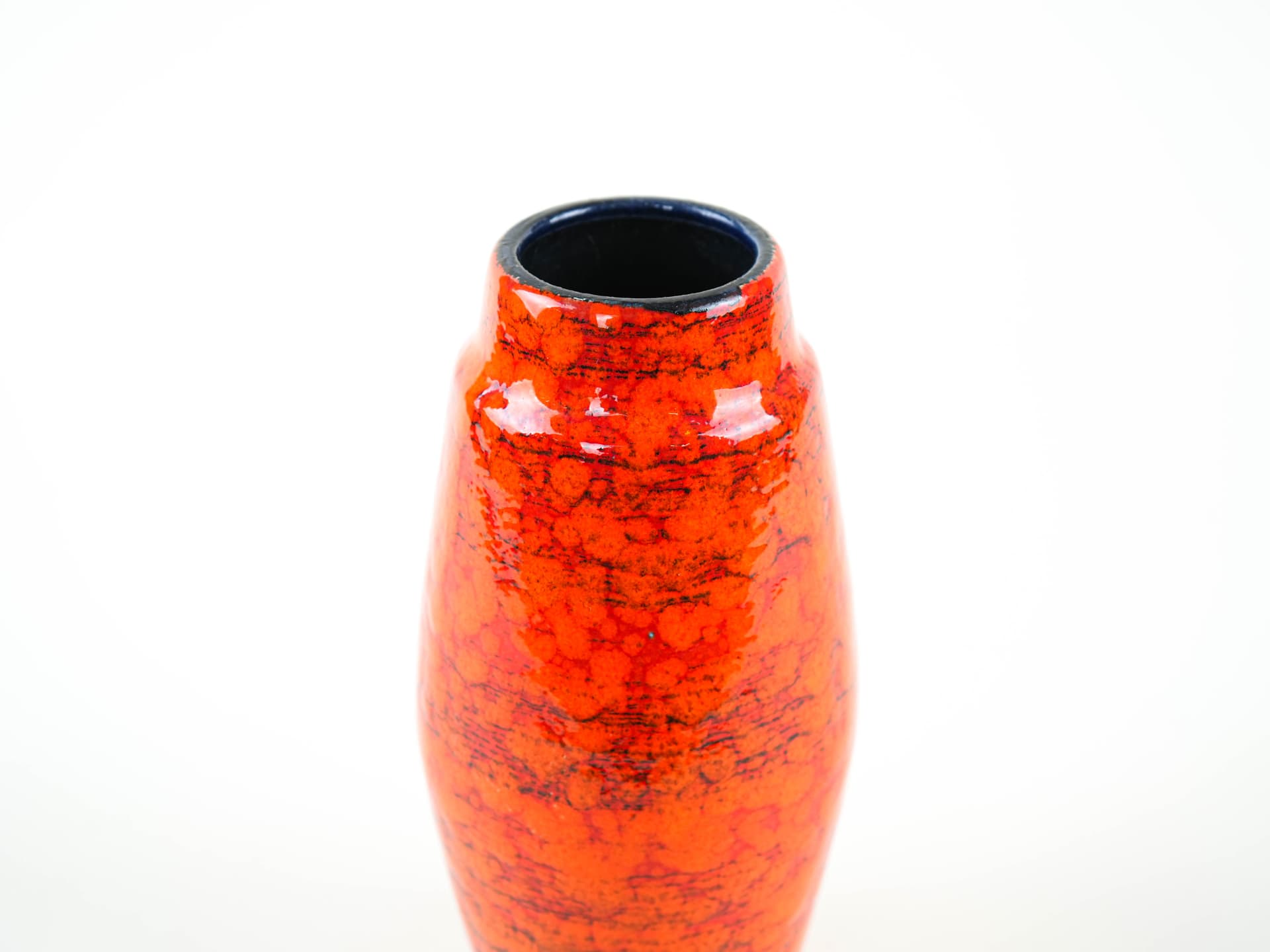Vase, orange, ceramics, Germany, 1960s. - 348935