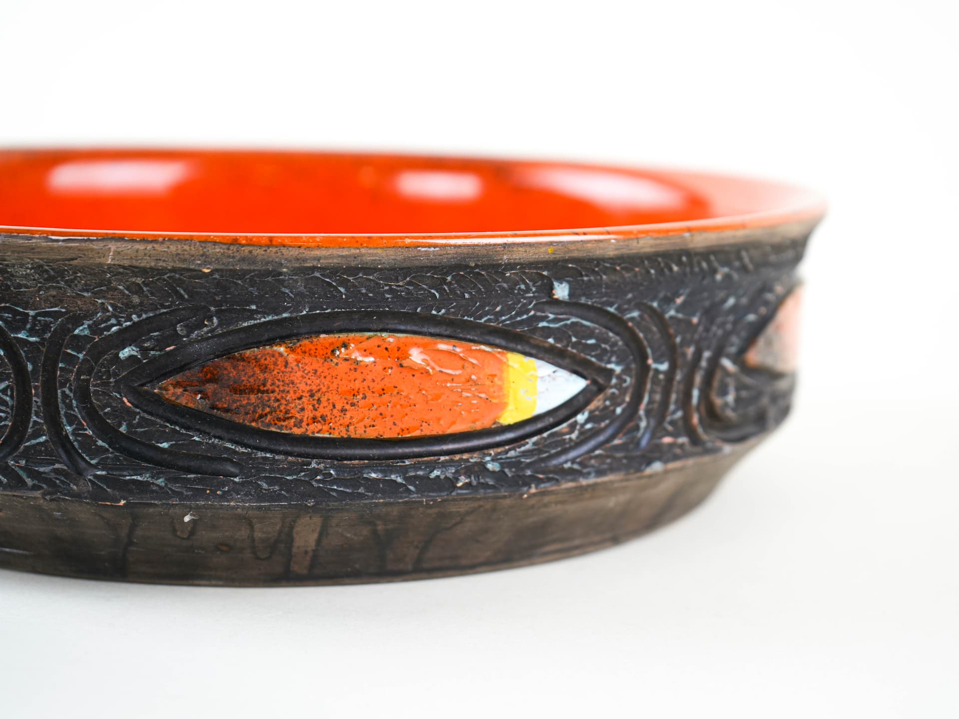 Bowl, orange ceramic, Sweden, 1970s. - 348955