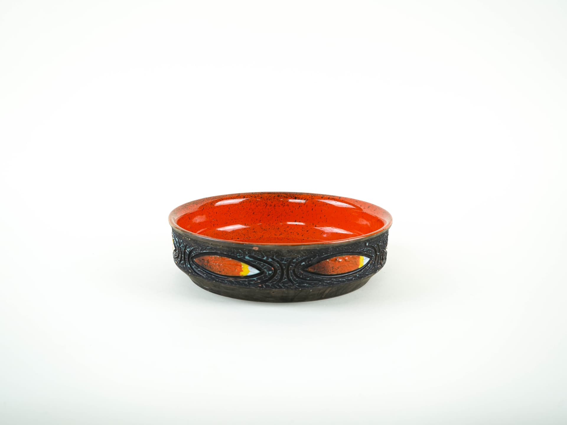 Bowl, orange ceramic, Sweden, 1970s. - 348949