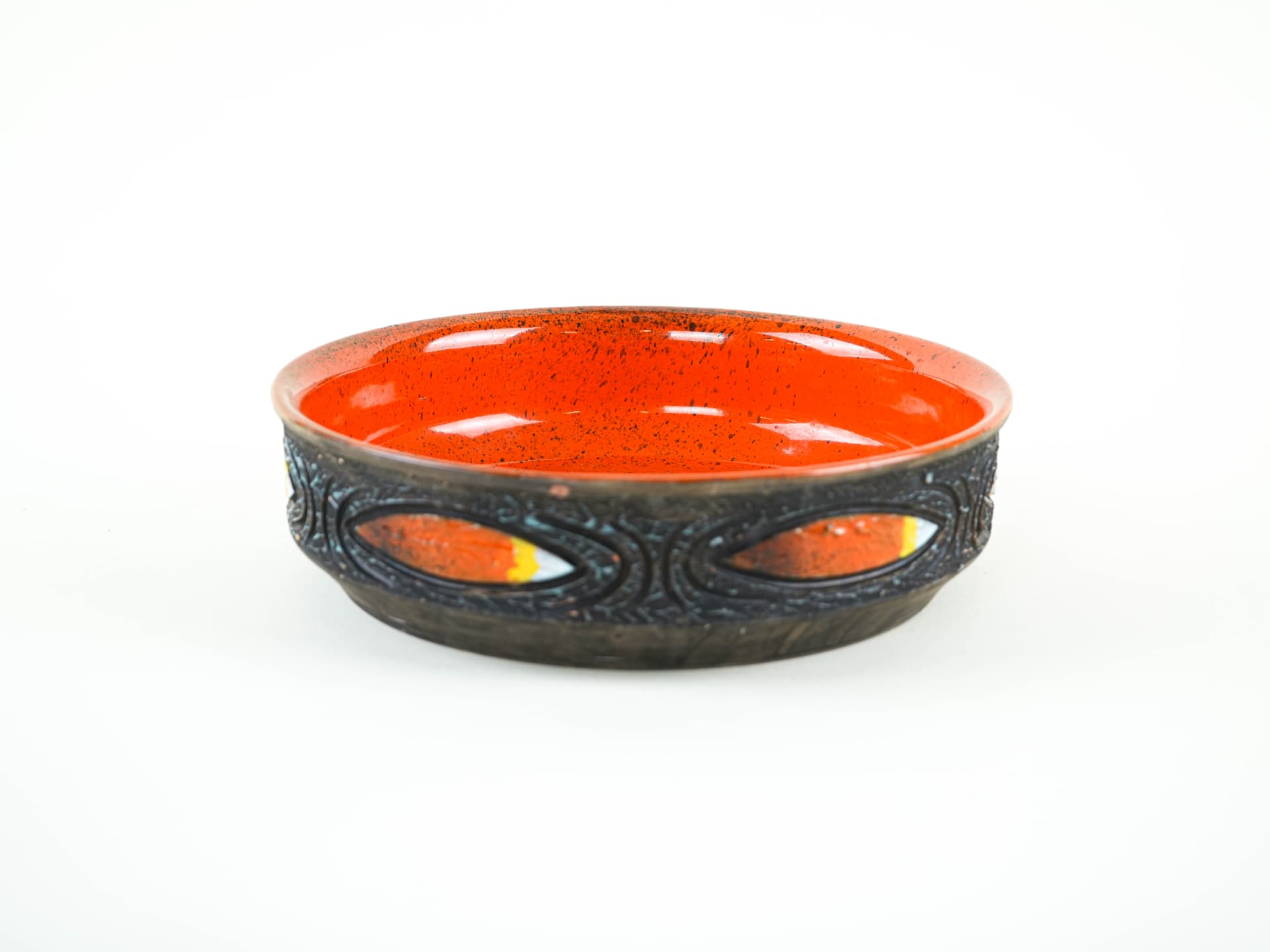 Bowl, orange ceramic, Sweden, 1970s. - 348950