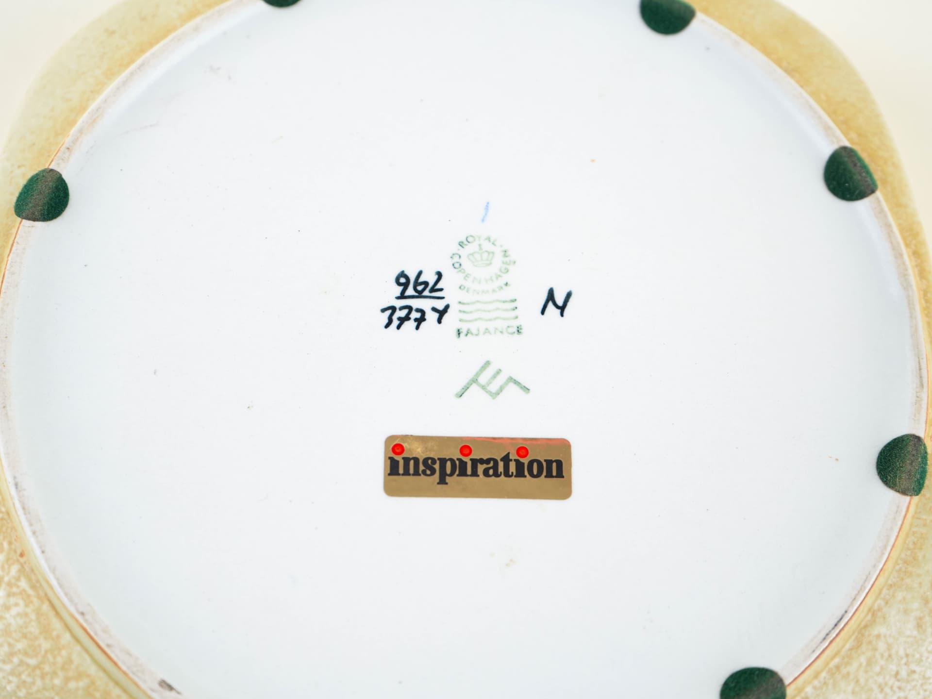Platter, cream ceramic, Royal Copenhagen, Denmark, 1960s. - 349081