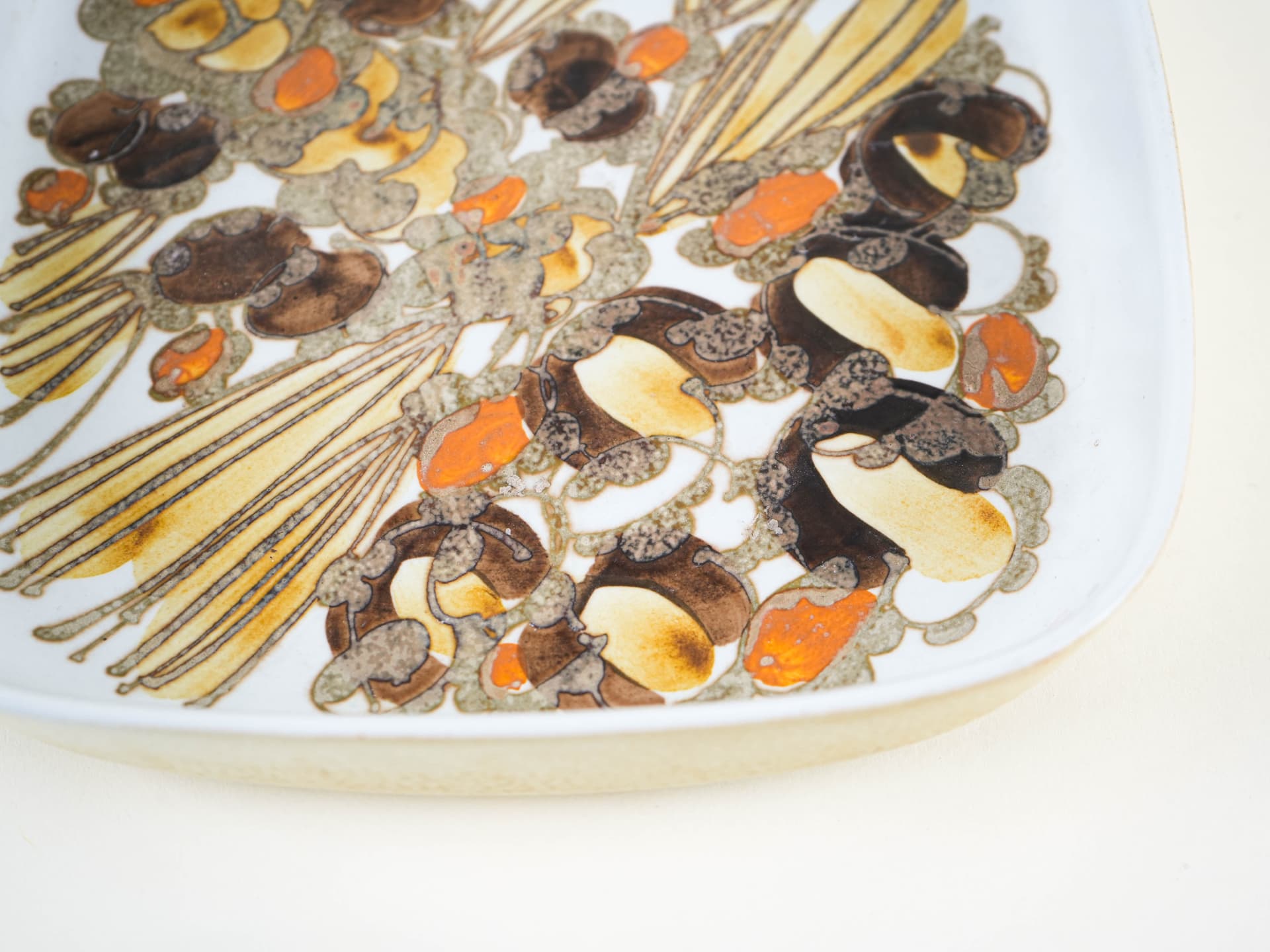 Platter, cream ceramic, Royal Copenhagen, Denmark, 1960s. - 349087
