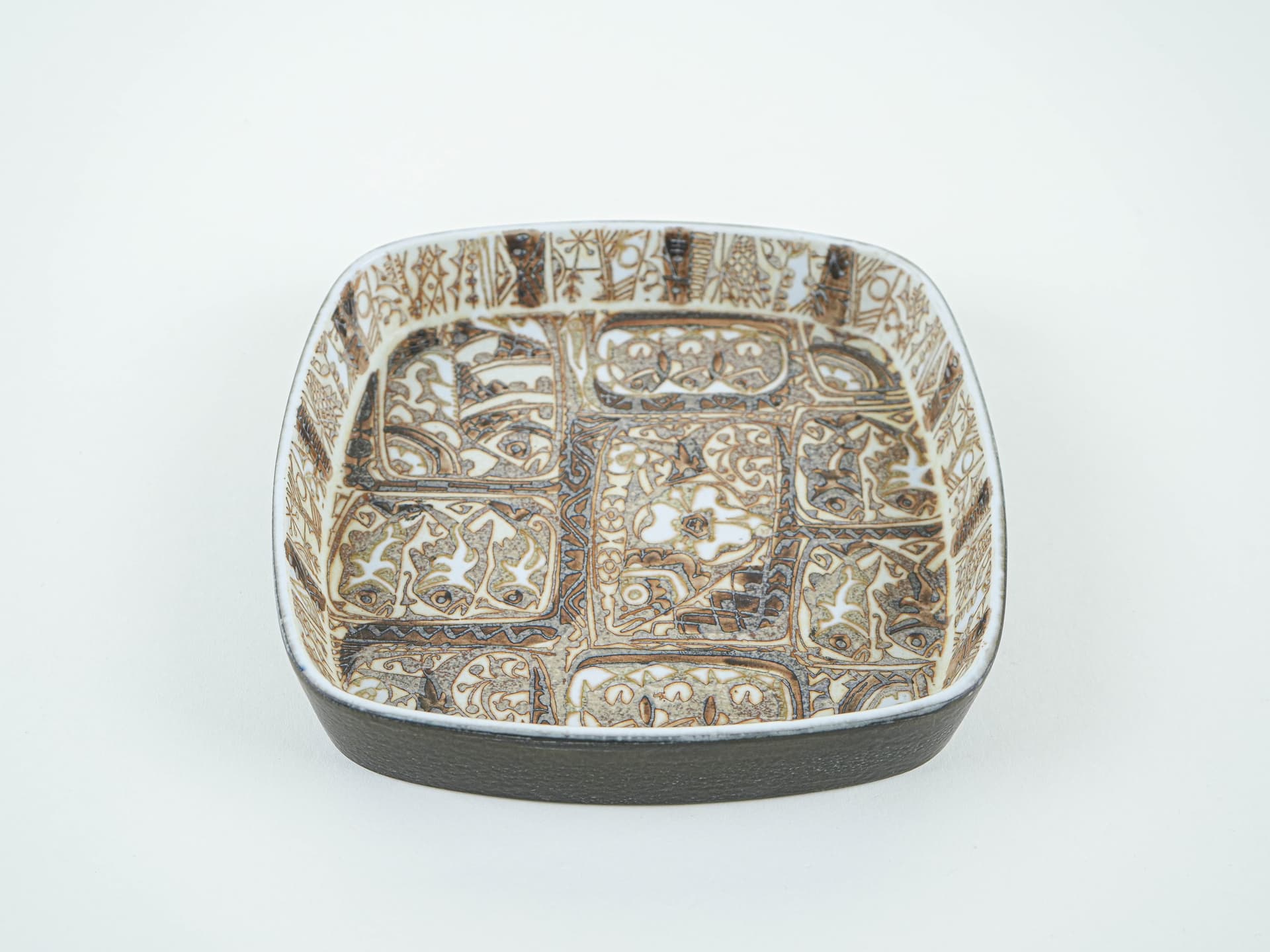 Bowl, brown ceramic, Royal Copenhagen, Denmark, 1960s. - 349199