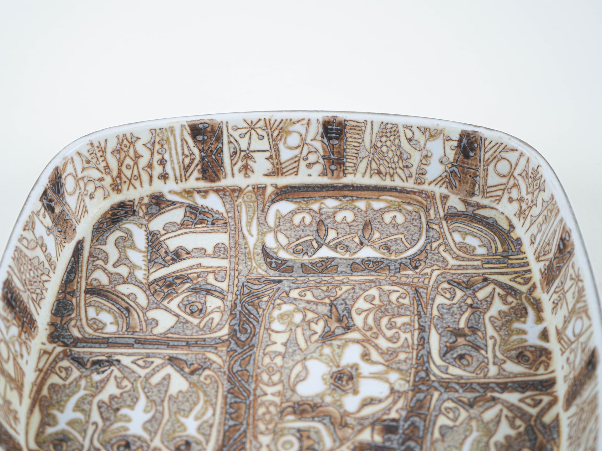 Bowl, brown ceramic, Royal Copenhagen, Denmark, 1960s. - 349203