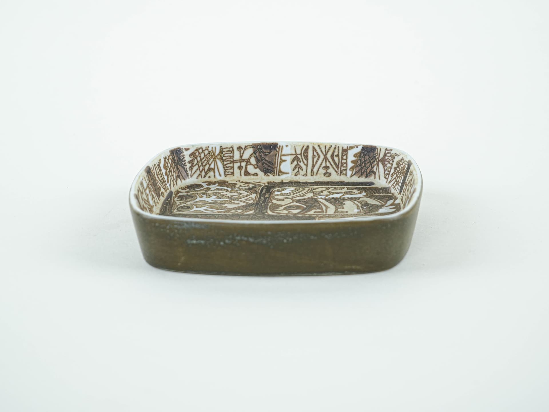 Bowl, brown beige ceramics, Royal Copenhagen, Denmark, 1960s. - 349216