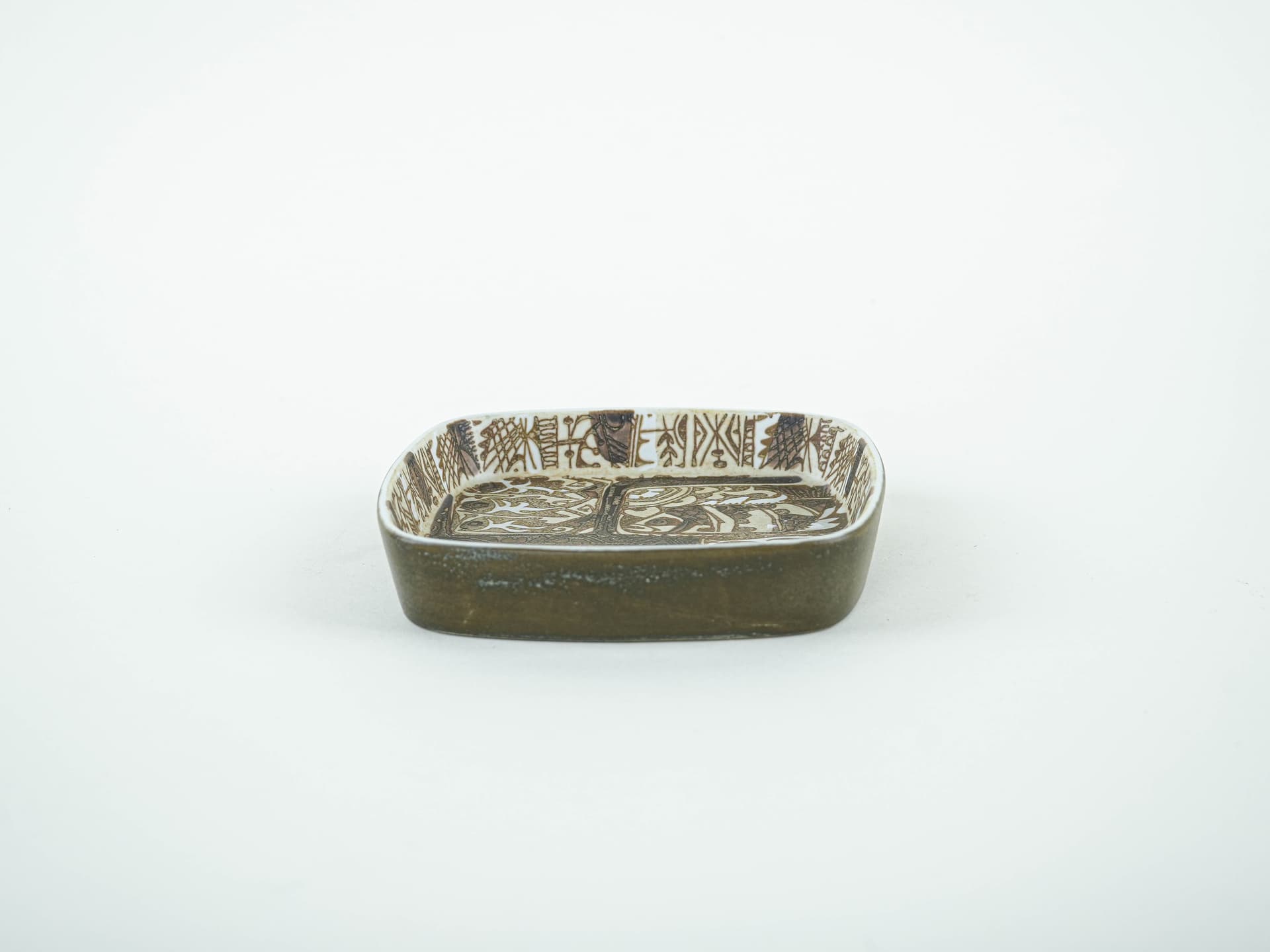 Bowl, brown beige ceramics, Royal Copenhagen, Denmark, 1960s. - 349215