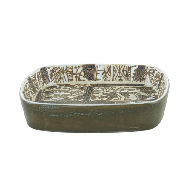 Bowl, brown beige ceramics, Royal Copenhagen, Denmark, 1960s. - DIMENSION