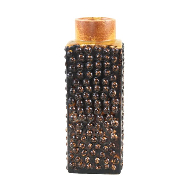 Vase, black brown ceramics, Germany, 1970s. - DIMENSION