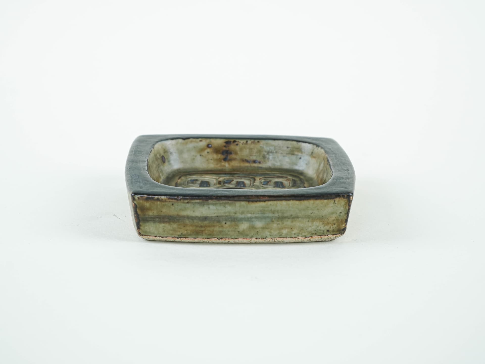 Ceramic bowl, olive green, ceramics, Royal Copenhagen, Denmark, 1960s. - 349269