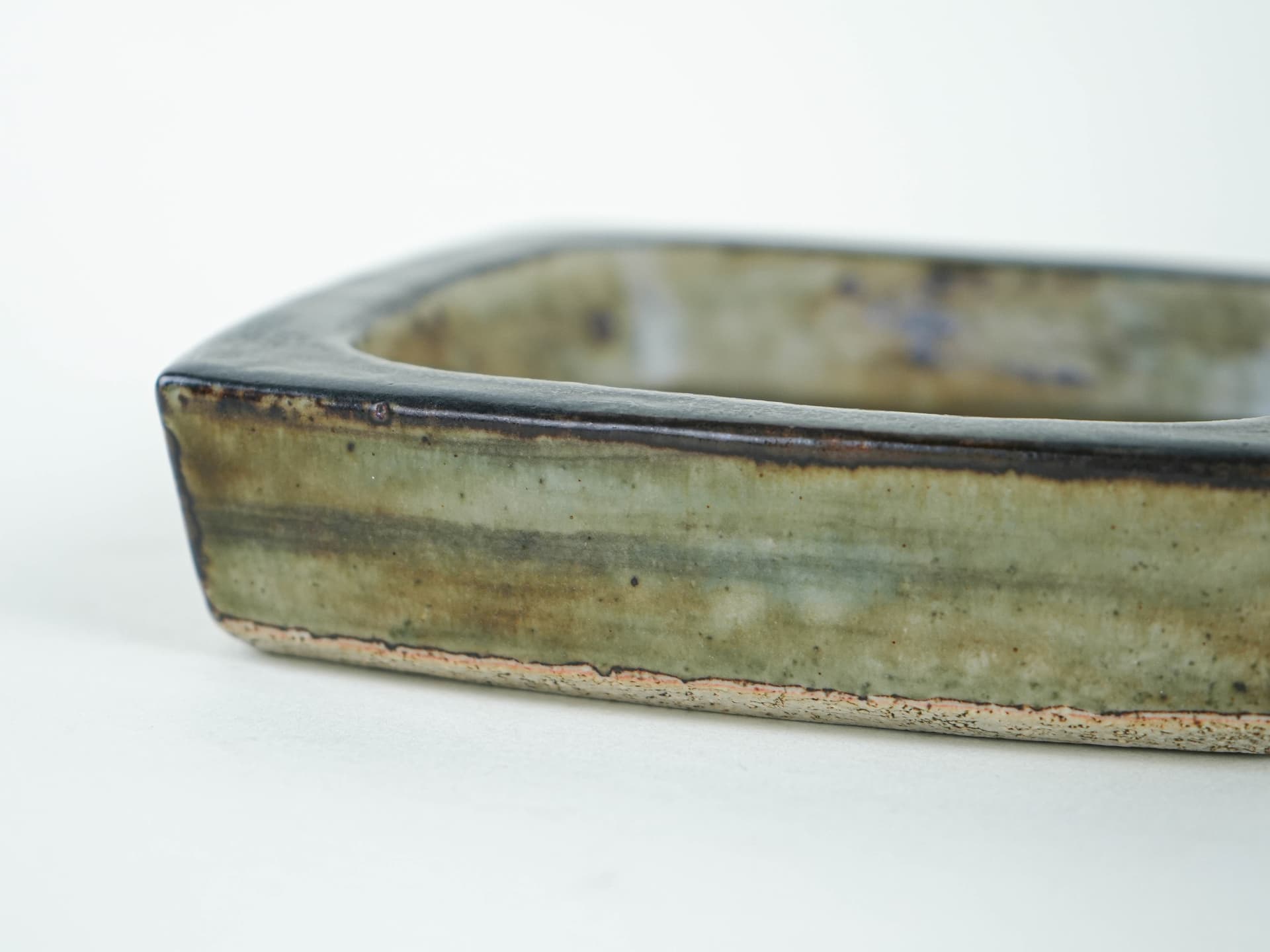 Ceramic bowl, olive green, ceramics, Royal Copenhagen, Denmark, 1960s. - 349270