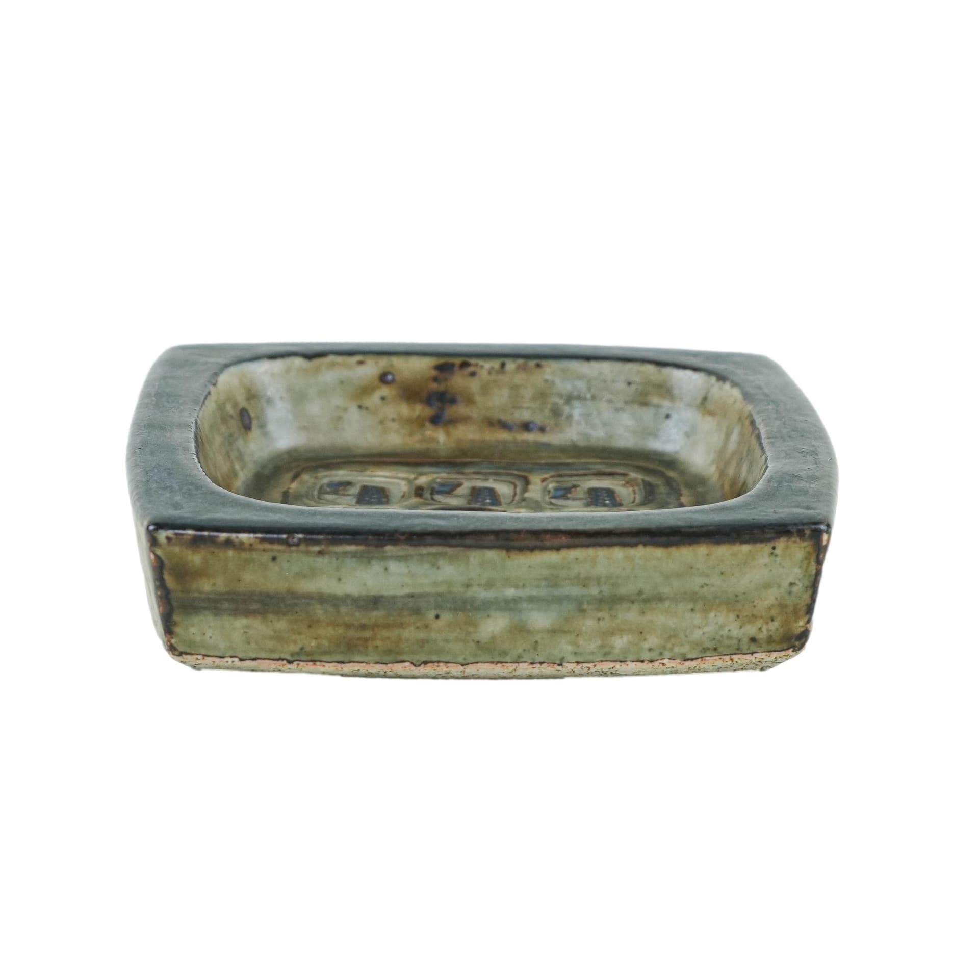Ceramic bowl, olive green, ceramics, Royal Copenhagen, Denmark, 1960s.