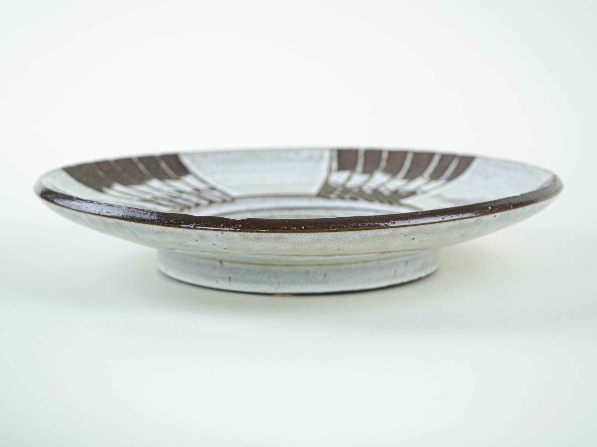 Bowl, white brown stoneware, by M. Starck, Michael Andersen & Søn, Denmark, 1970s. - 349279
