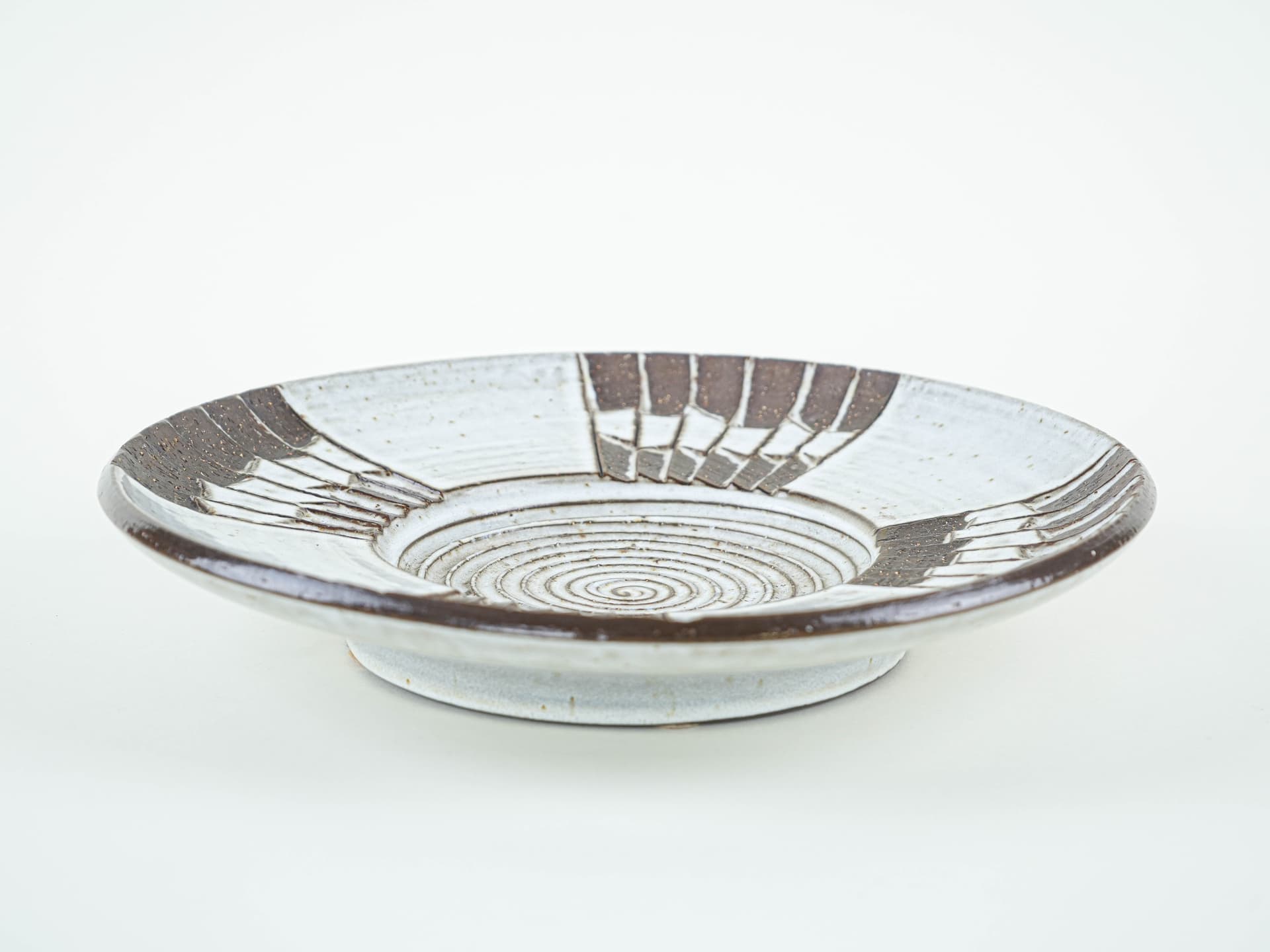 Bowl, white brown stoneware, by M. Starck, Michael Andersen & Søn, Denmark, 1970s. - 349277