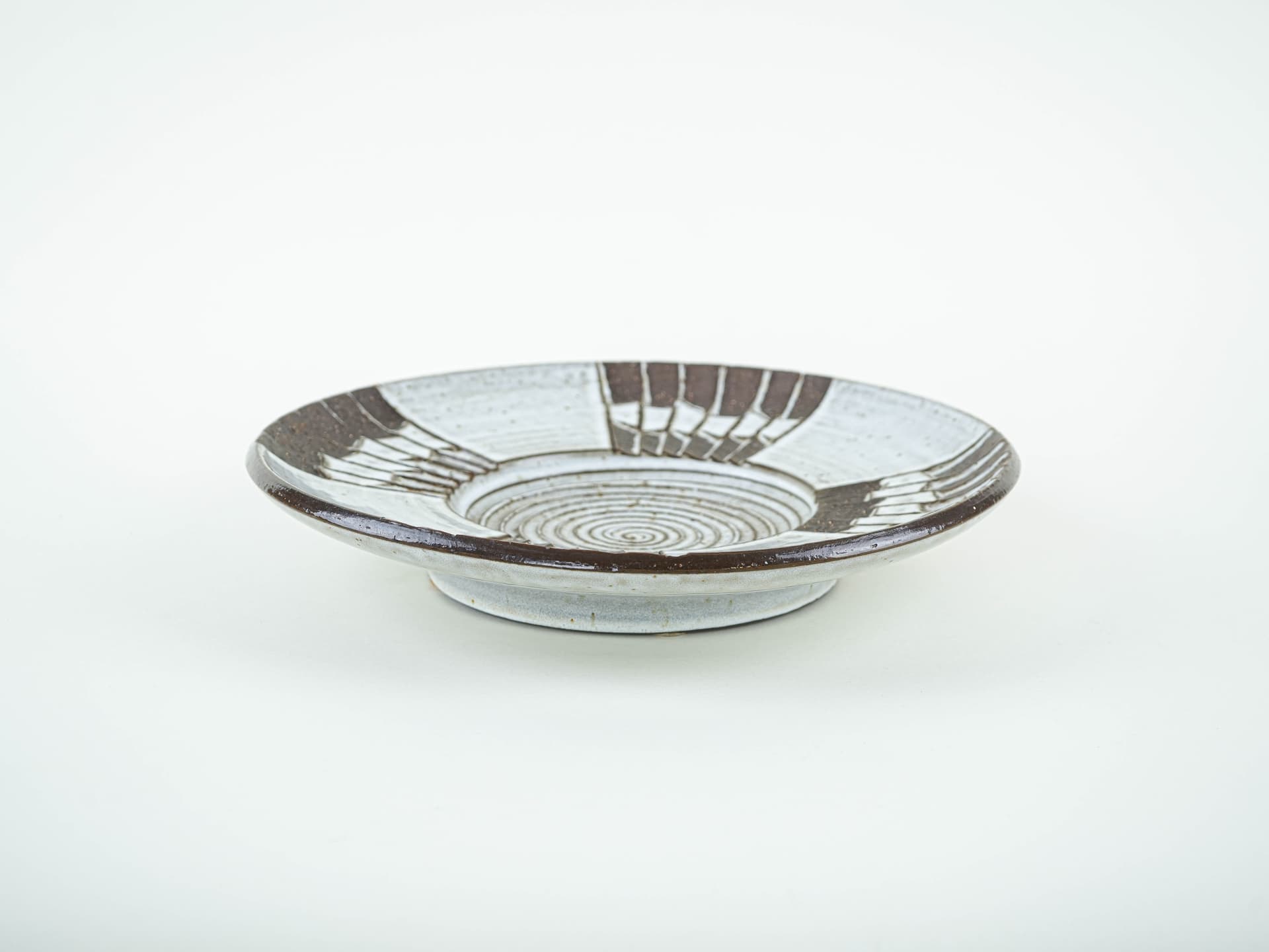 Bowl, white brown stoneware, by M. Starck, Michael Andersen & Søn, Denmark, 1970s. - 349278