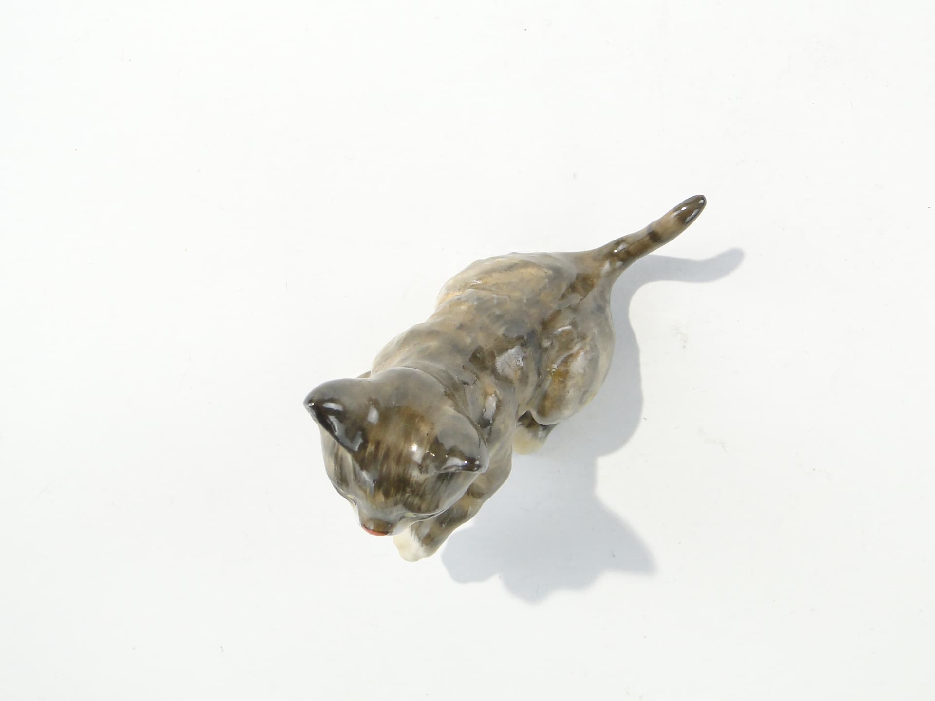Cabinet sculpture Cat, white porcelain, by H. Weidinger, Augarten, Austria, 1920s - 349311