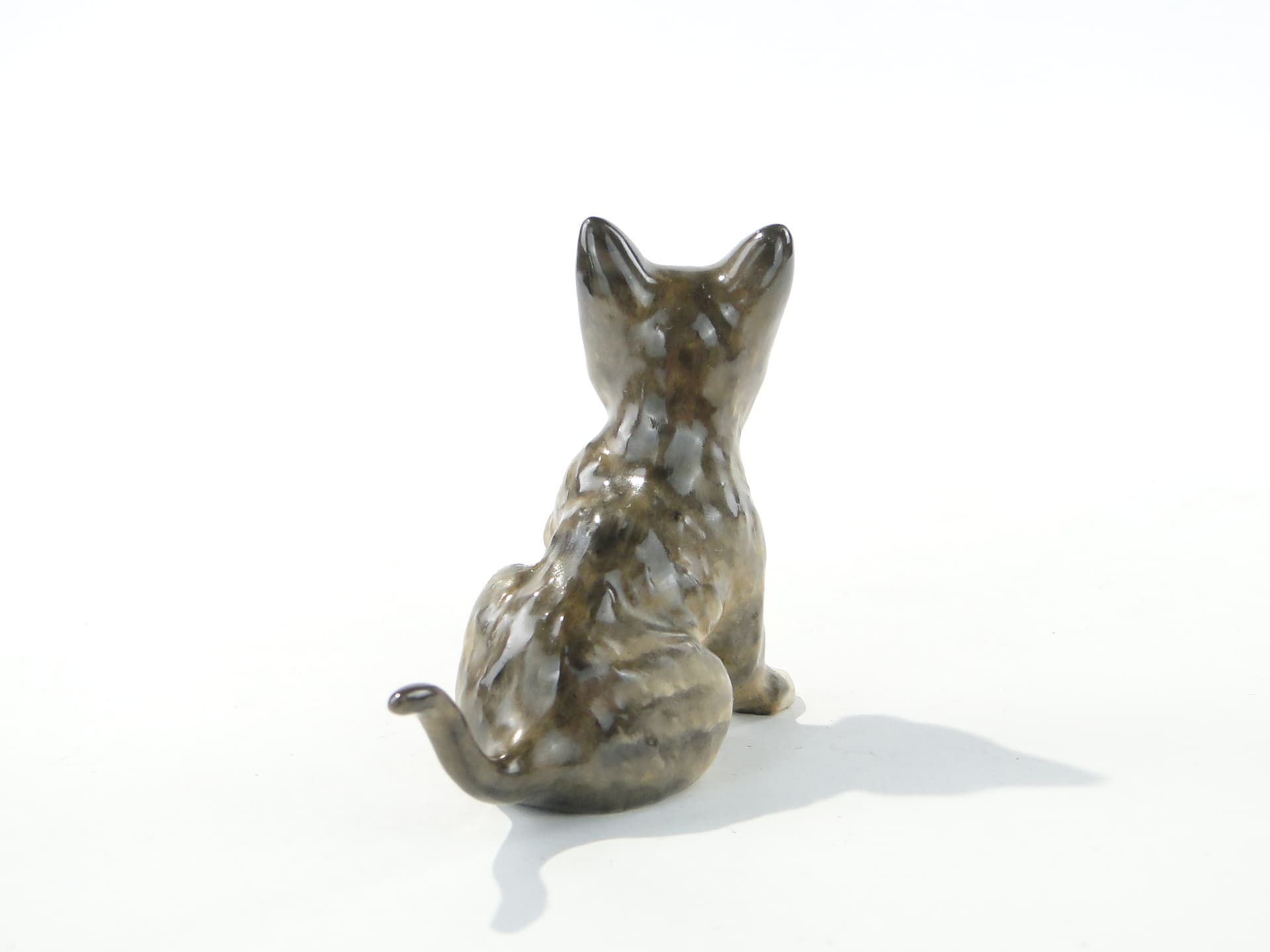 Cabinet sculpture Cat, white porcelain, by H. Weidinger, Augarten, Austria, 1920s - 349309