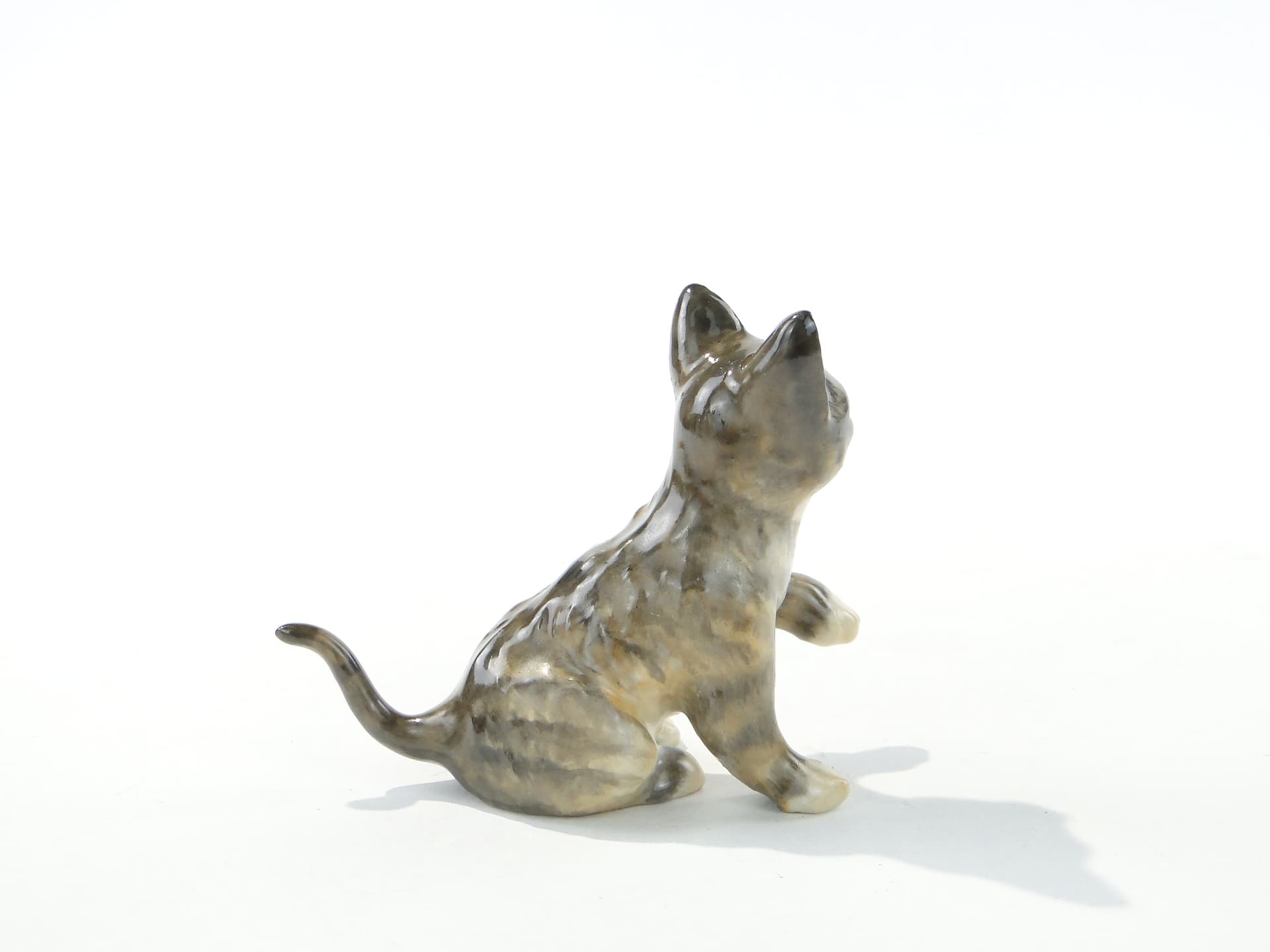 Cabinet sculpture Cat, white porcelain, by H. Weidinger, Augarten, Austria, 1920s - 349305