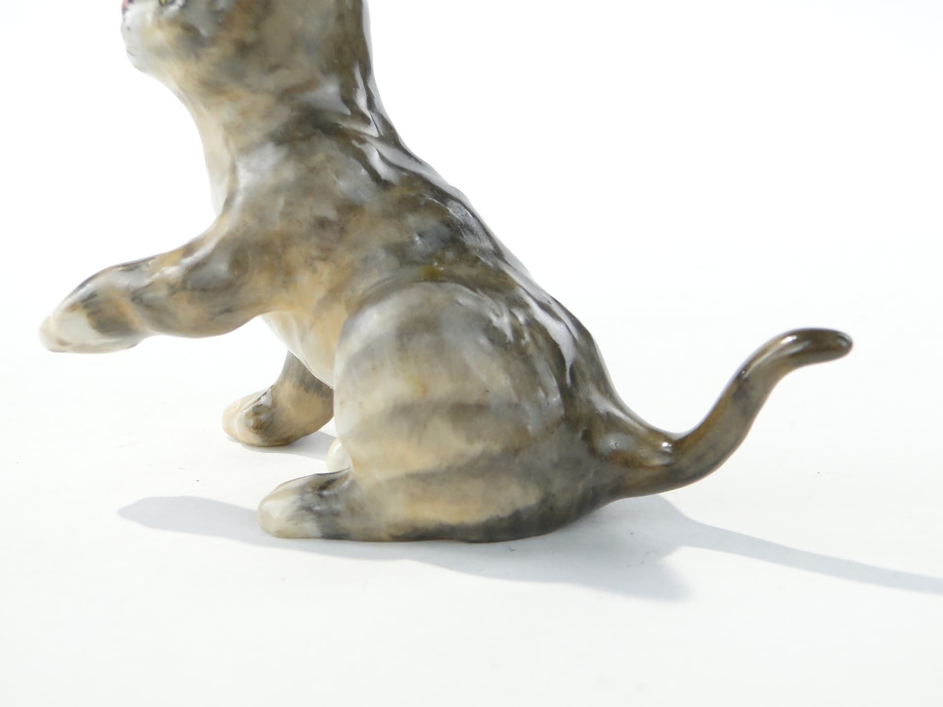 Cabinet sculpture Cat, white porcelain, by H. Weidinger, Augarten, Austria, 1920s - 349308