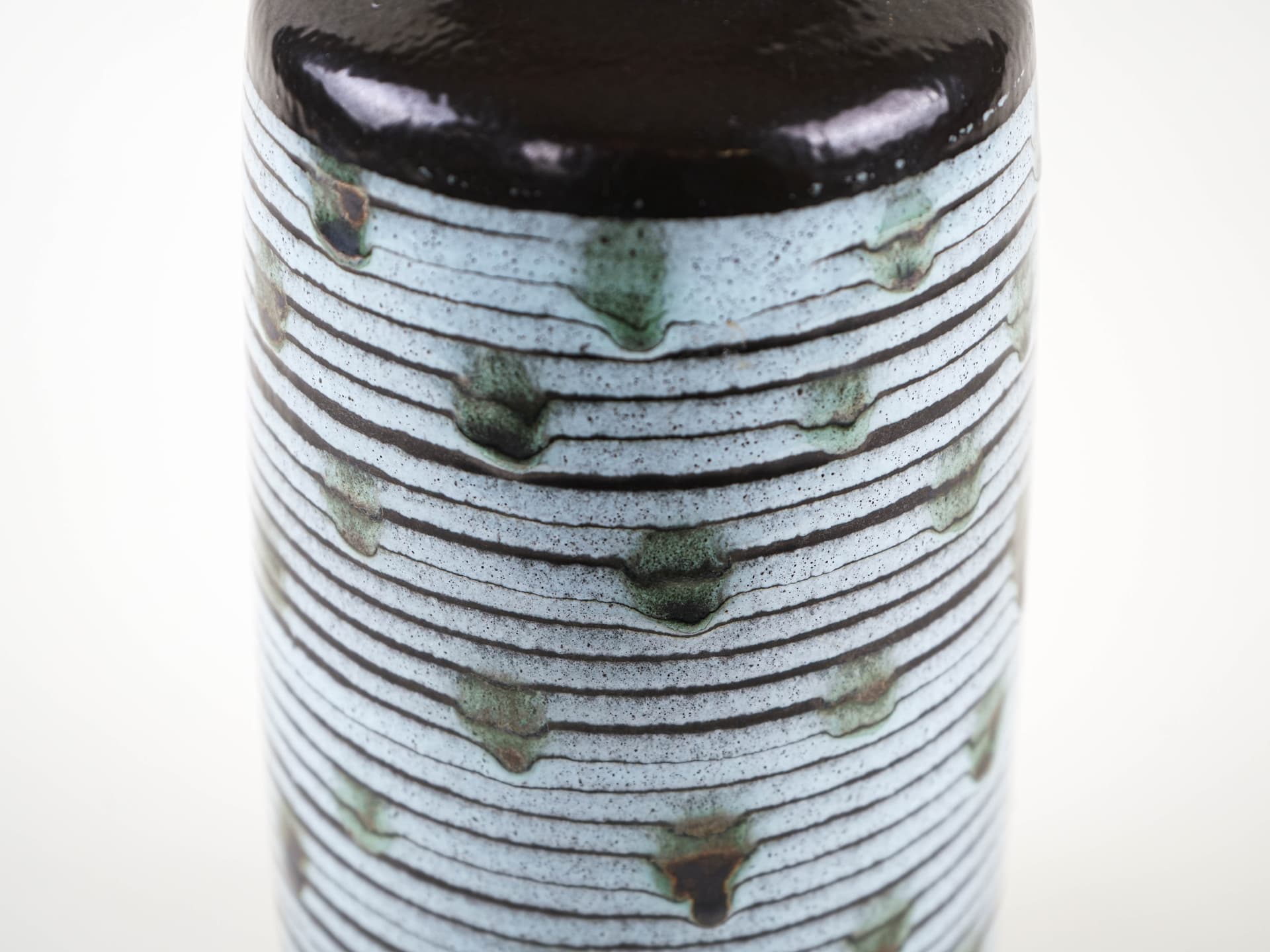 Vase Fat Lava, blue black green, ceramics, Germany, 1970s. - 349323