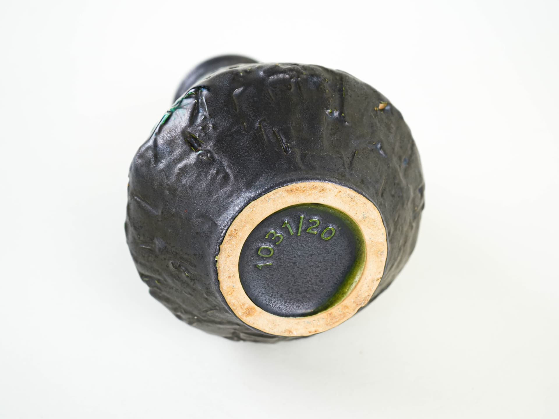 Vase Fat Lava, black green red, ceramics, Germany, 1970s. - 349350