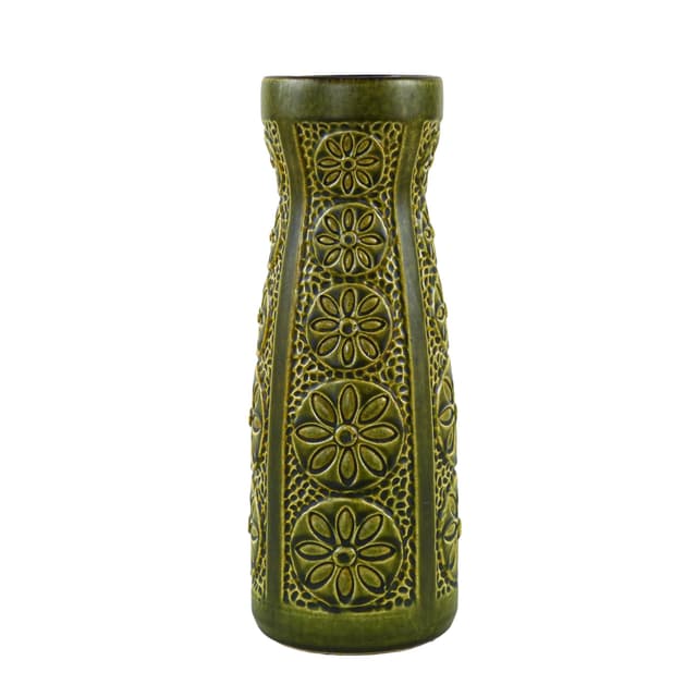 Vase, green, ceramics, Germany, 1970s. - DIMENSION
