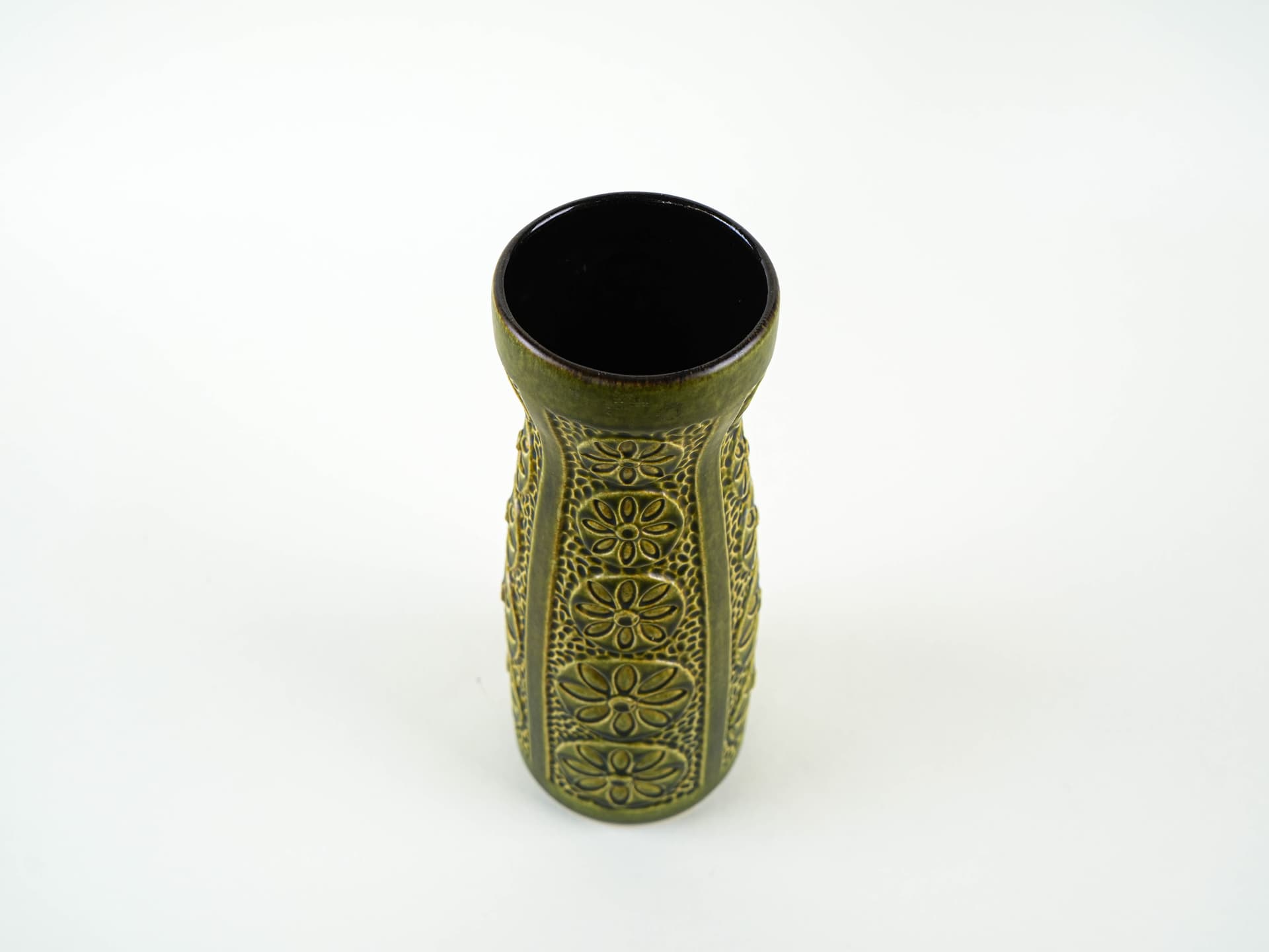 Vase, green, ceramics, Germany, 1970s. - 349356