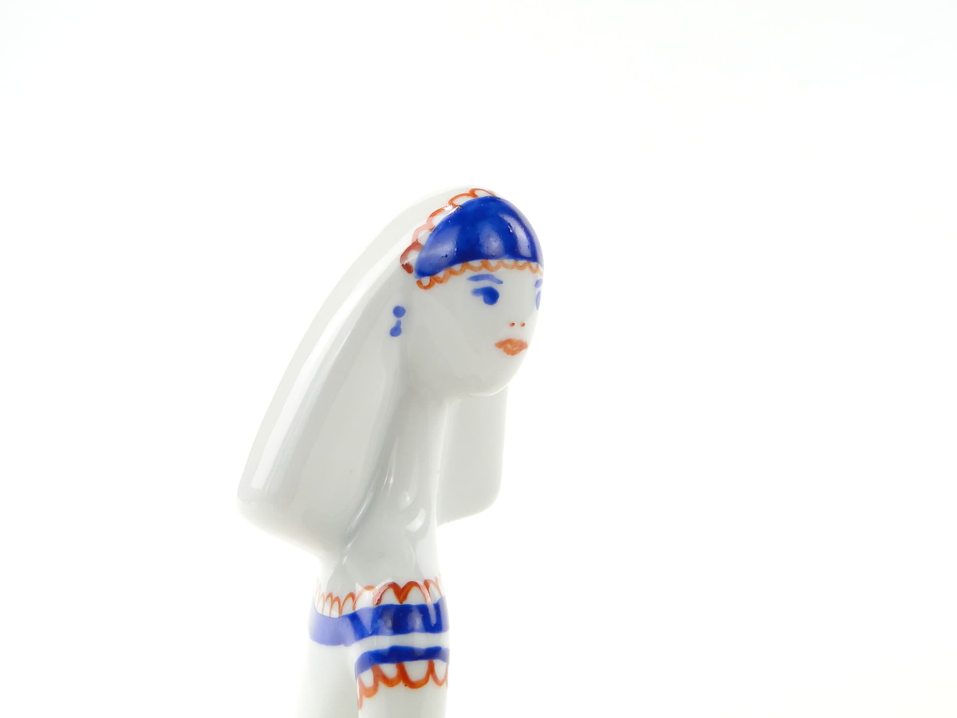 Figurine Egipcjanka, white porcelain, by E. Trzewik-Drost, Zakłady Porcelany Bogucice, Poland, 1960s. - 349375