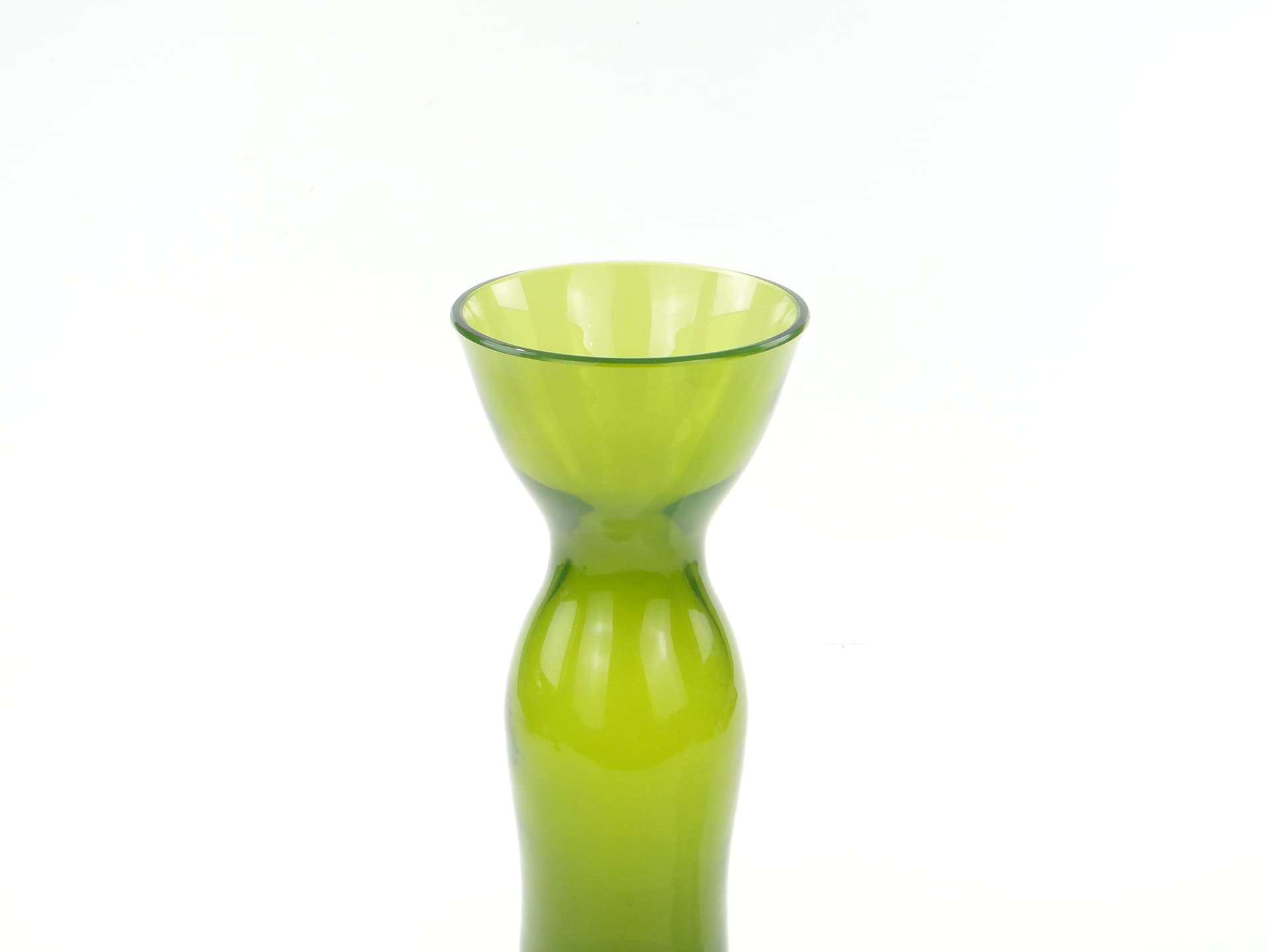 Vase Kardynał, green, soda-lime glass, by Z. Horbowy, Poland, 1970s - 349421