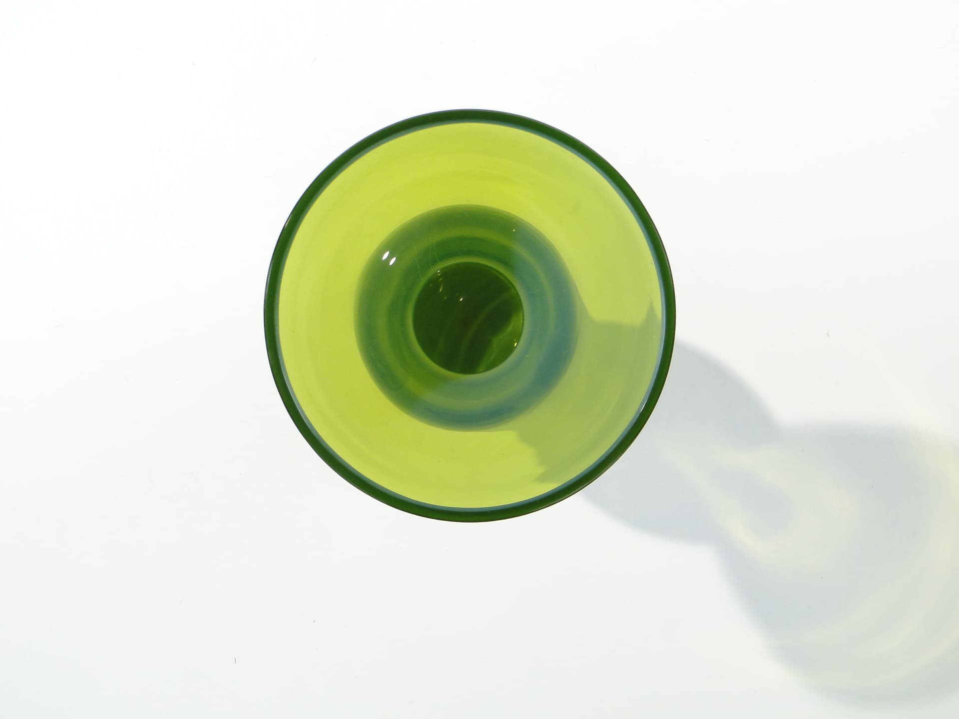 Vase Kardynał, green, soda-lime glass, by Z. Horbowy, Poland, 1970s - 349426