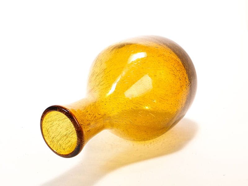 Bottle Antico, amber, soda-lime glass, by Z. Horbowy, Huta Szkła 'Sudety', Poland, 1970s - 349431