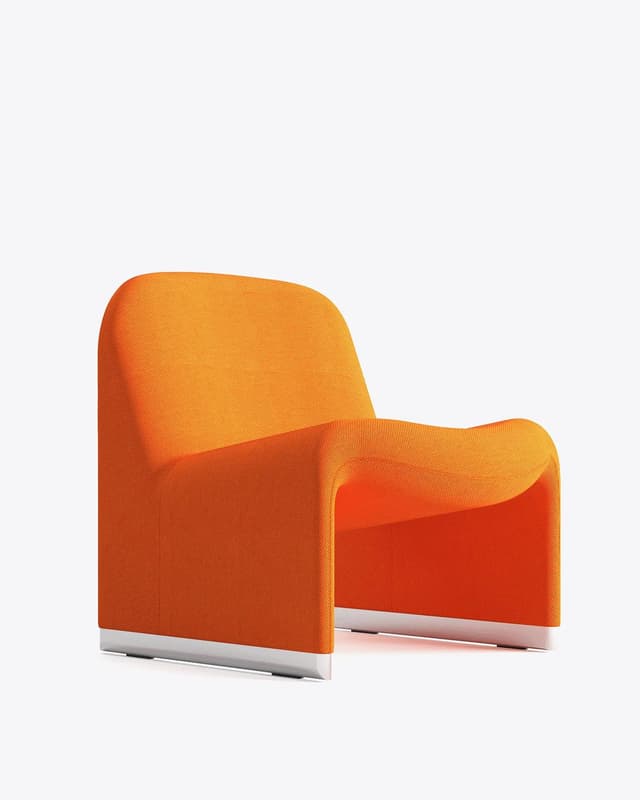 Alky lounge chair, orange, Trevira fabric, by G. Piretti, Anonima Castelli - DIMENSION