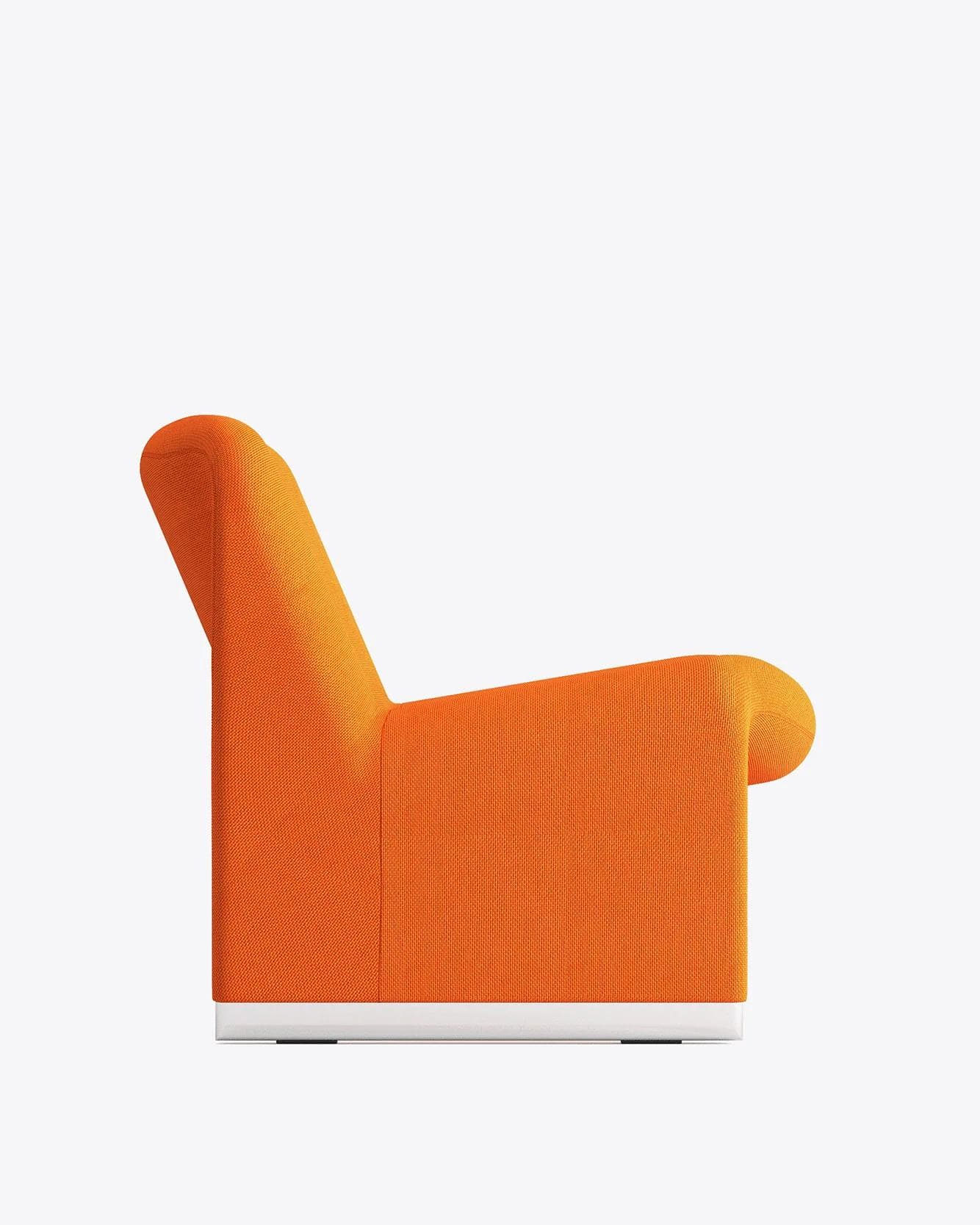 Alky lounge chair, orange, Trevira fabric, by G. Piretti, Anonima Castelli - 349443