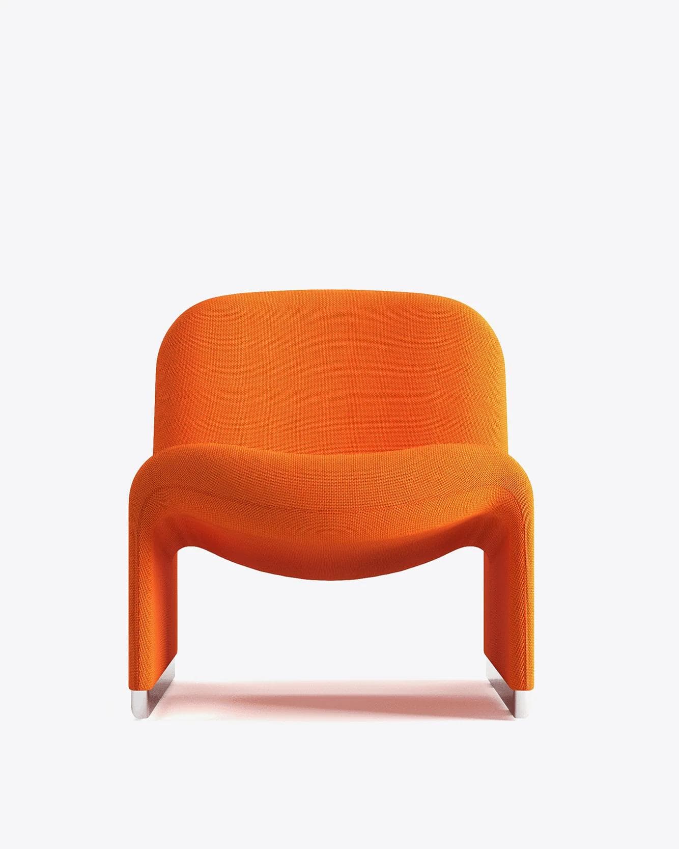 Alky lounge chair, orange, Trevira fabric, by G. Piretti, Anonima Castelli - 349442